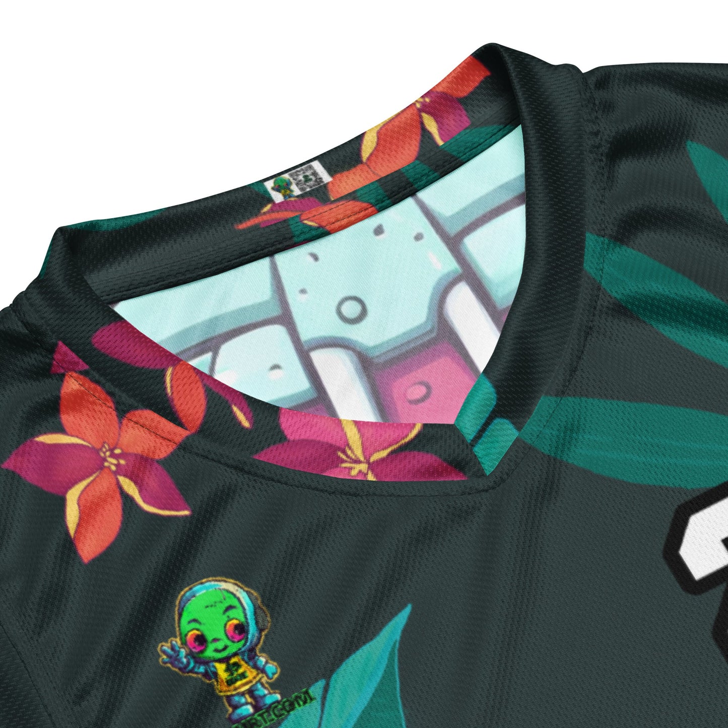 Gear Critter - Recycled unisex basketball jersey - Midnight Jungle Colorway - BBairt