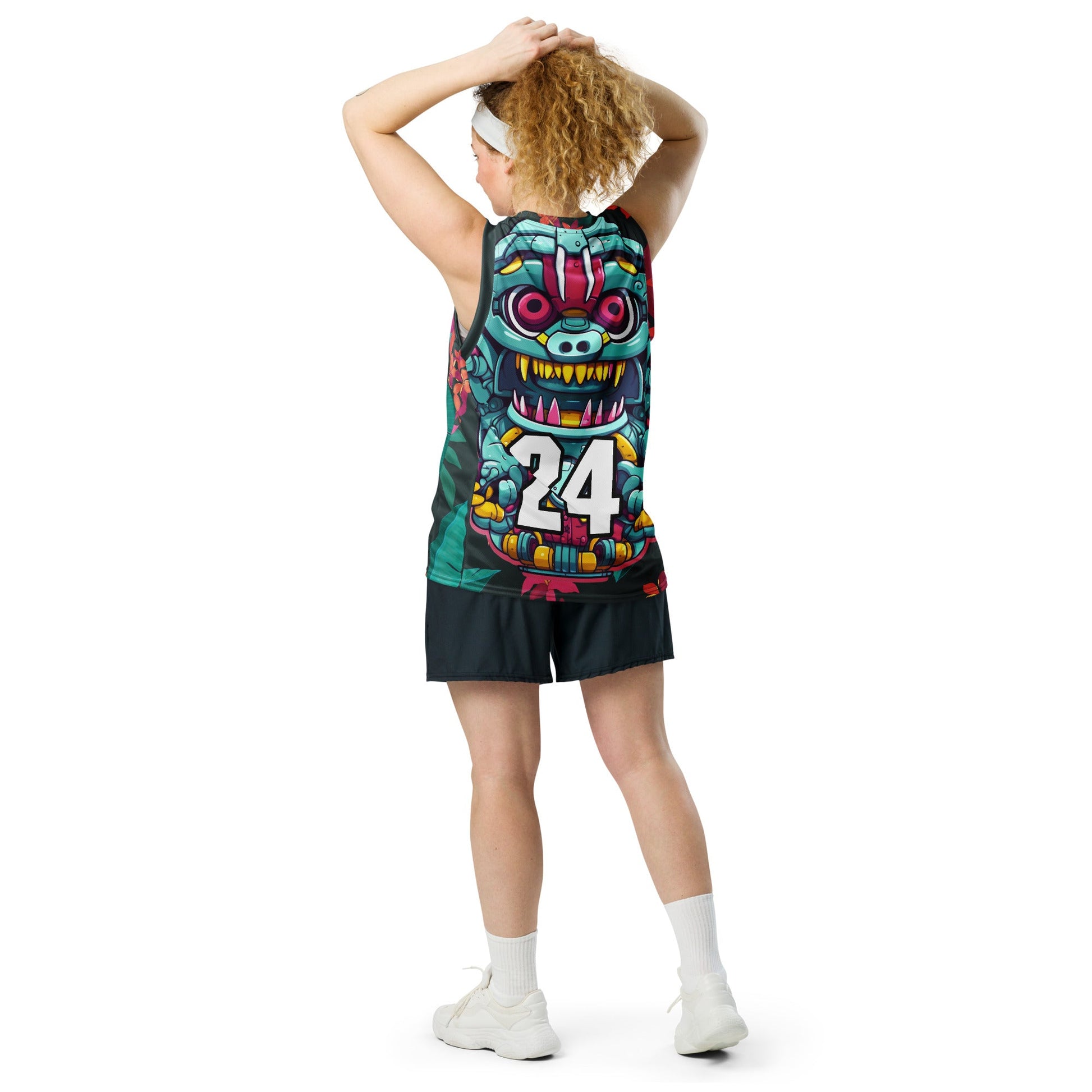 Gear Critter - Recycled unisex basketball jersey - Midnight Jungle Colorway - BBairt
