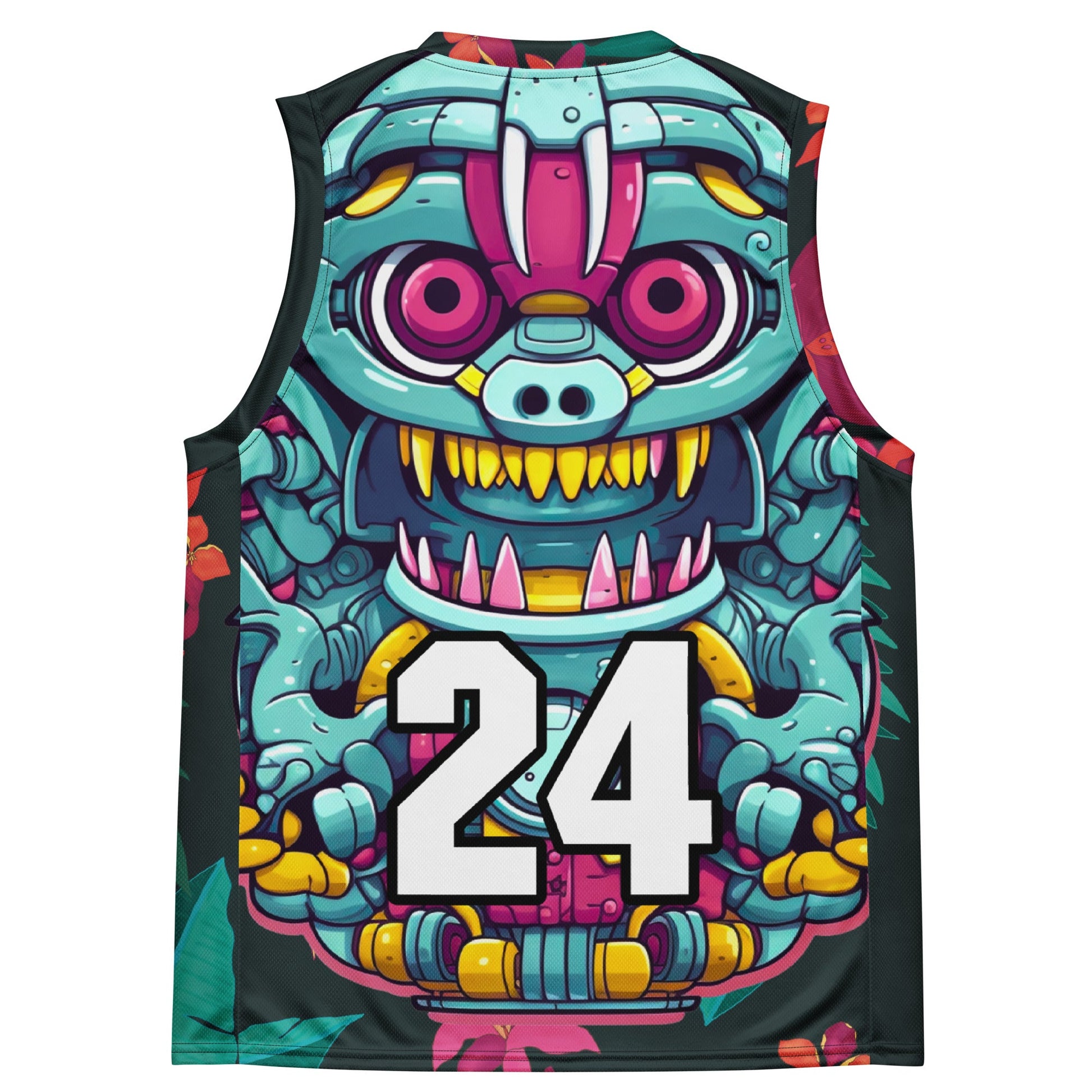 Gear Critter - Recycled unisex basketball jersey - Midnight Jungle Colorway - BBairt