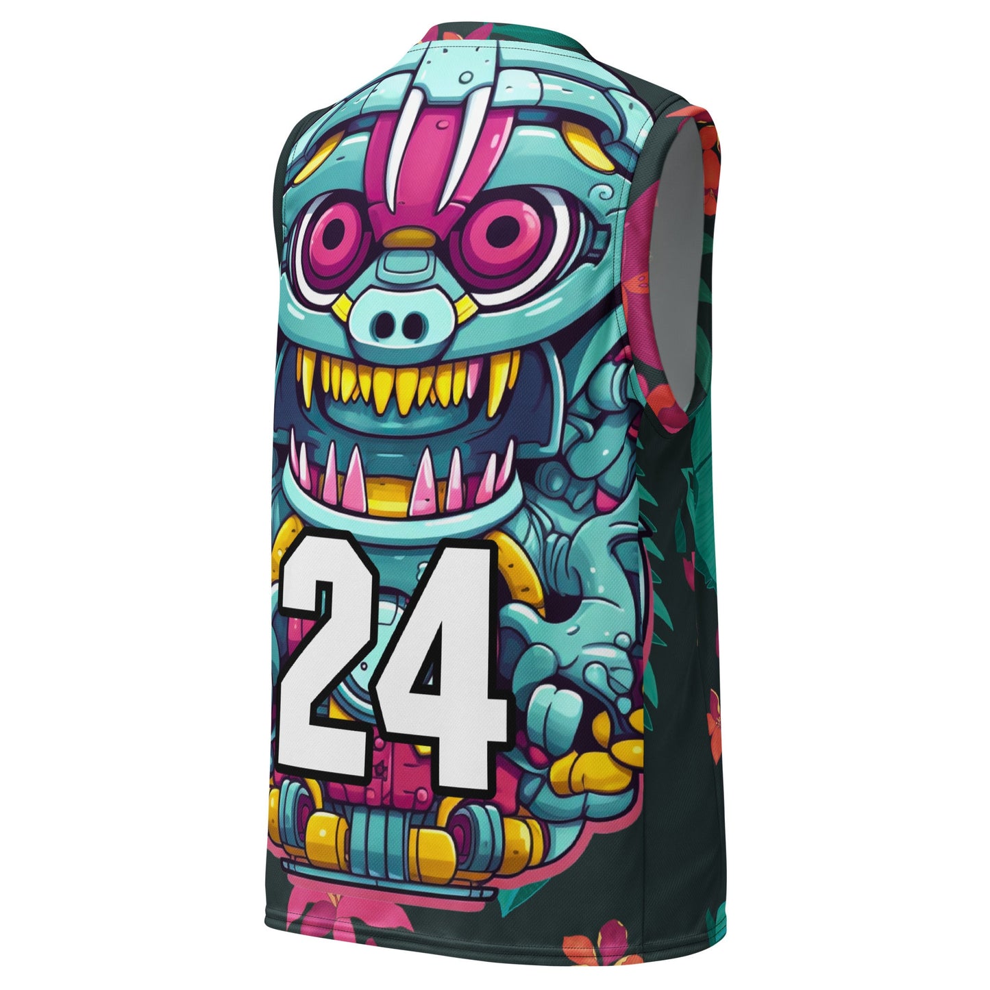 Gear Critter - Recycled unisex basketball jersey - Midnight Jungle Colorway - BBairt