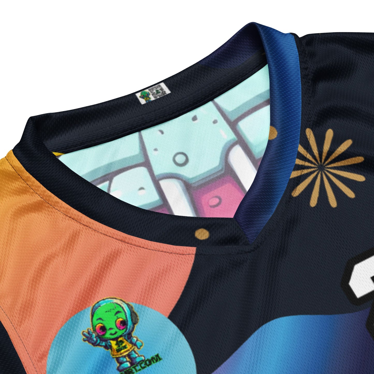 Gear Critter - Recycled unisex basketball jersey - Nebula Night Colorway - BBairt