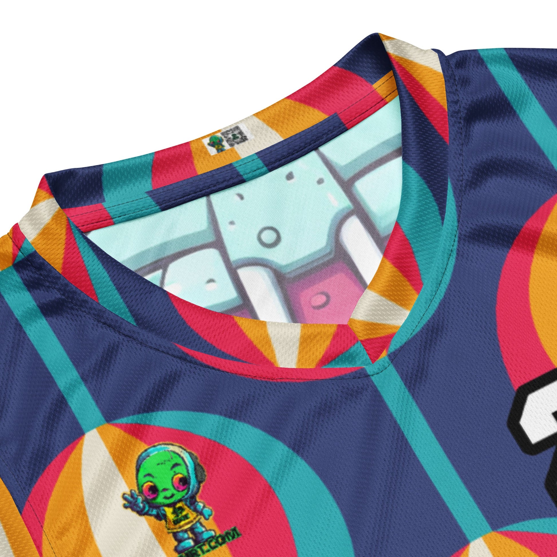 Gear Critter - Recycled unisex basketball jersey - Retro Carnival Colorway - BBairt