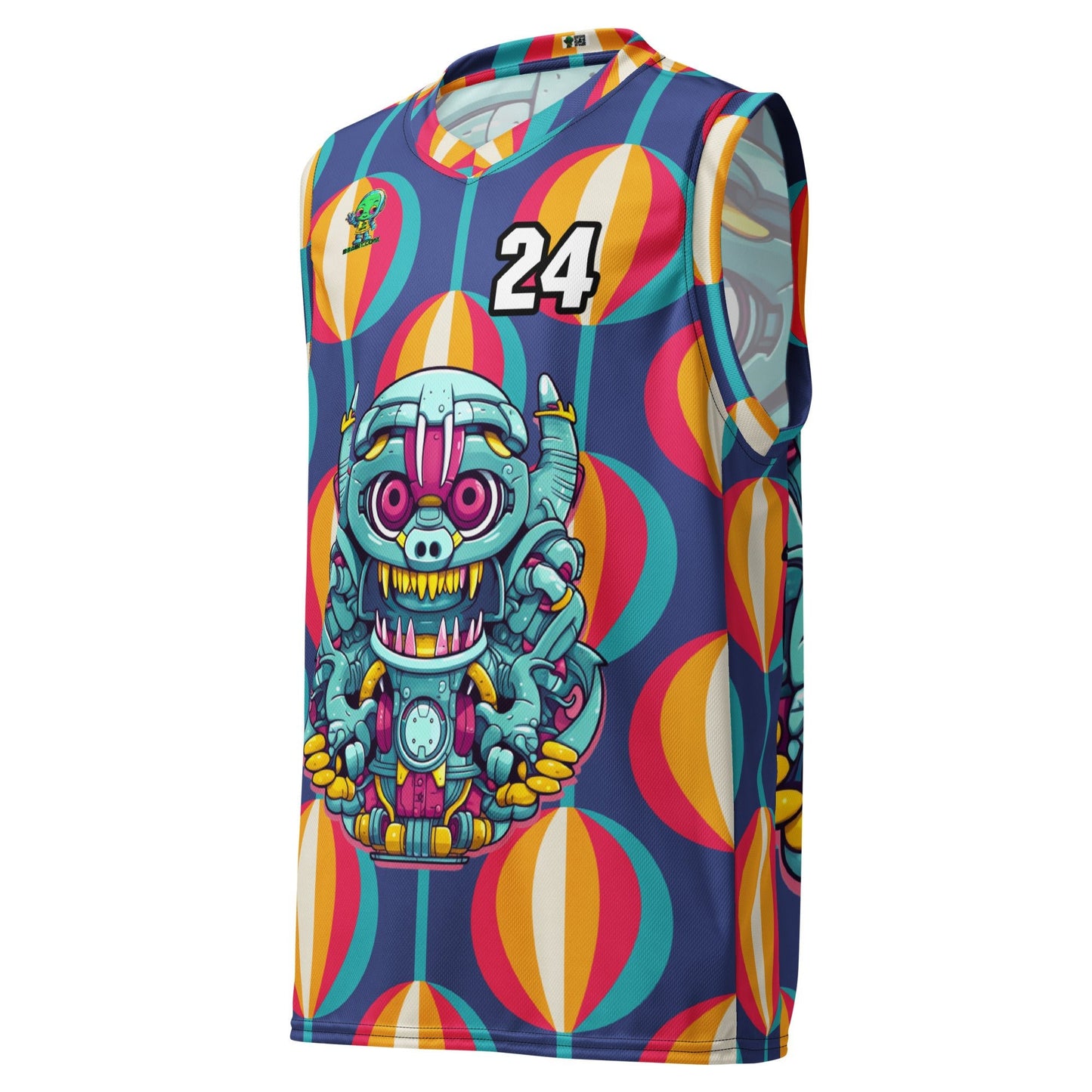 Gear Critter - Recycled unisex basketball jersey - Retro Carnival Colorway - BBairt