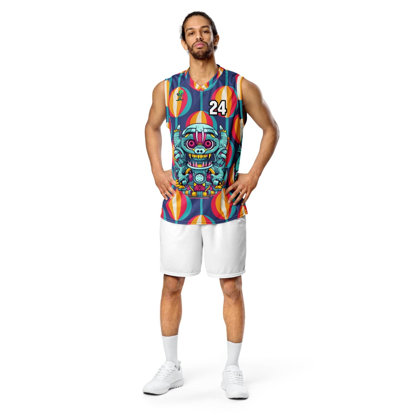 Gear Critter - Recycled unisex basketball jersey - Retro Carnival Colorway - BBairt
