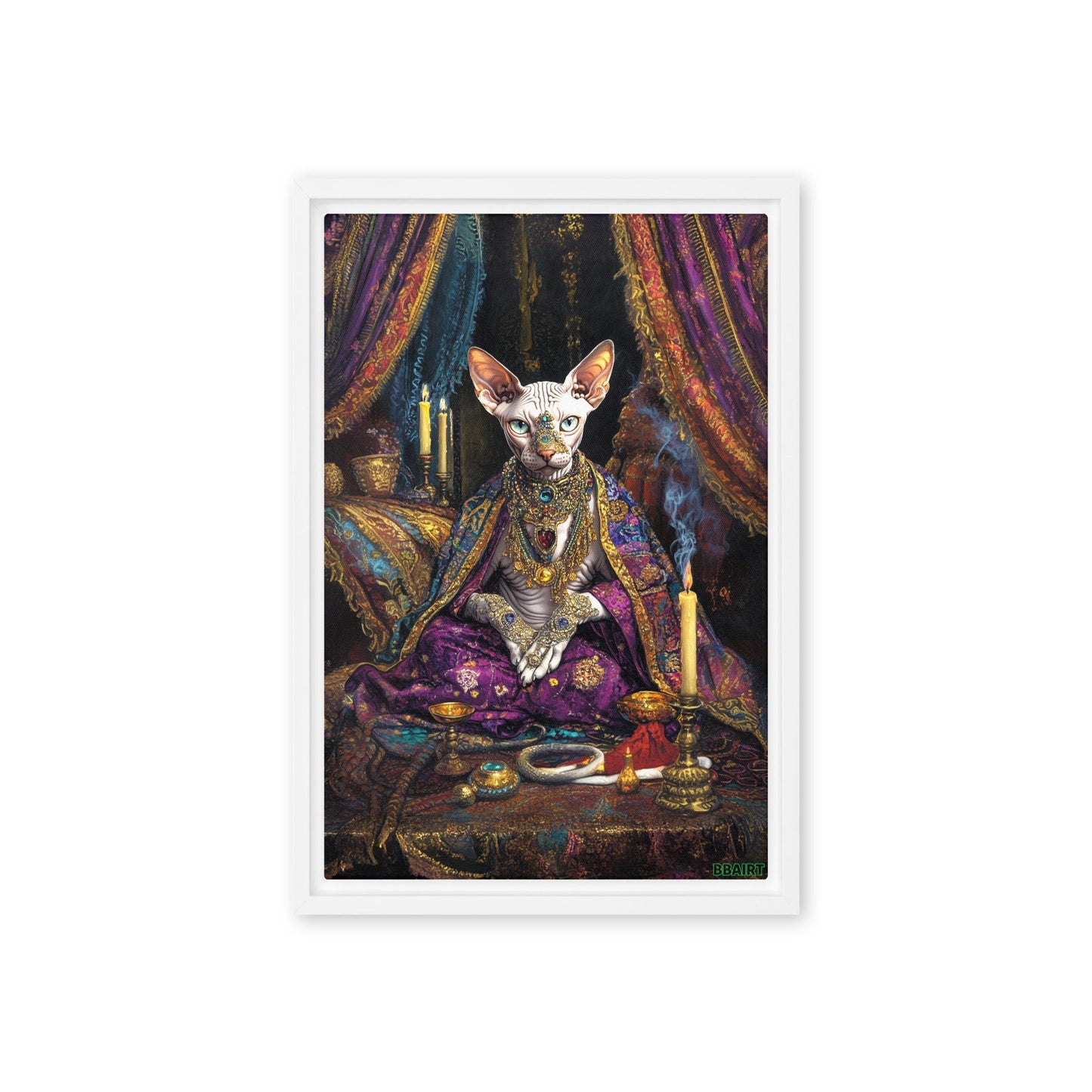 Her Majesty Sphinxara – Framed Canvas Print - BBairt