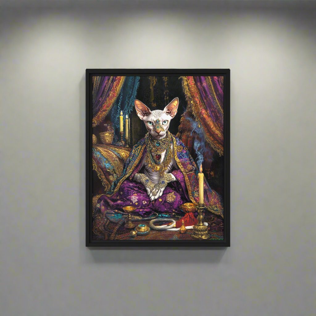Her Majesty Sphinxara – Framed Canvas Print - BBairt