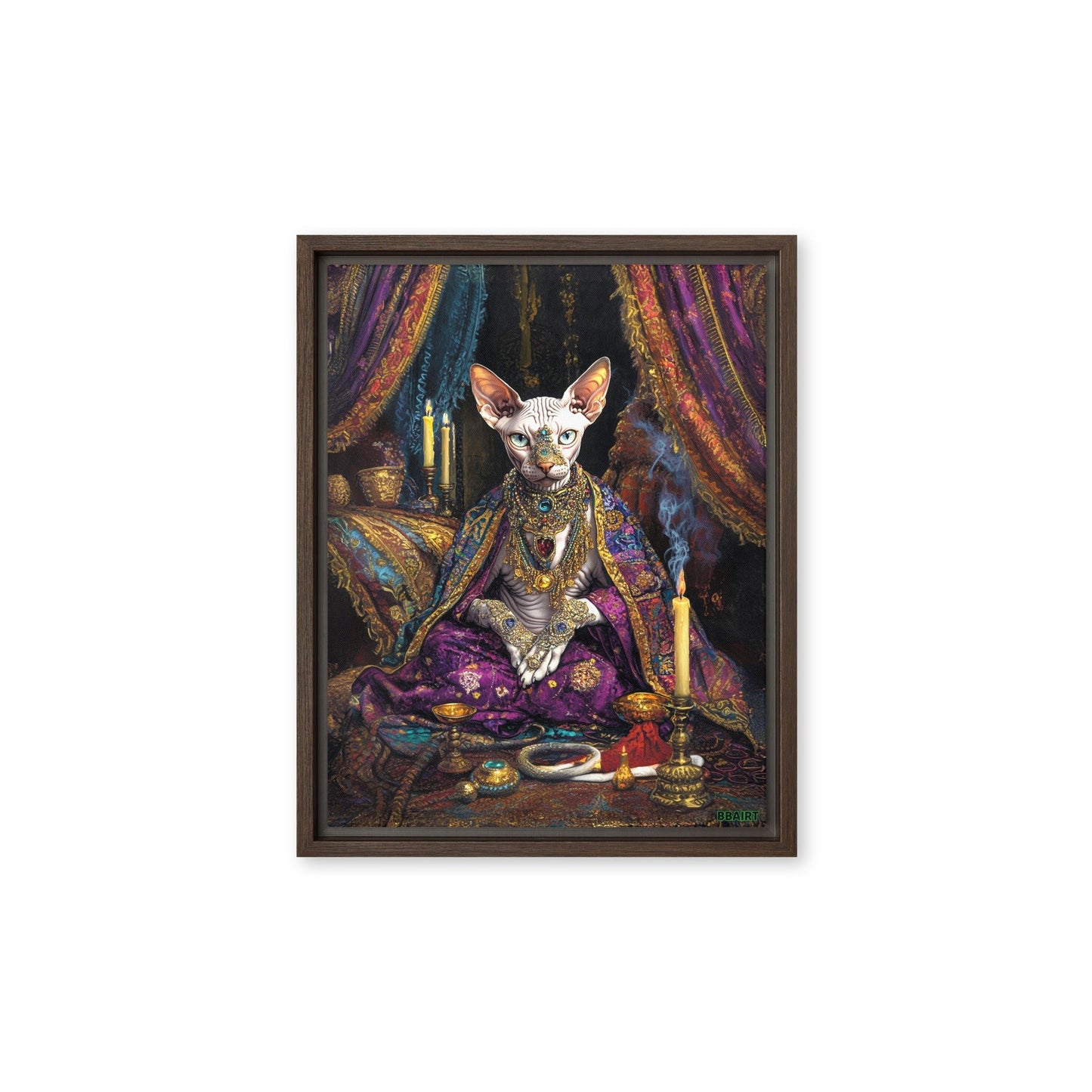 Her Majesty Sphinxara – Framed Canvas Print - BBairt