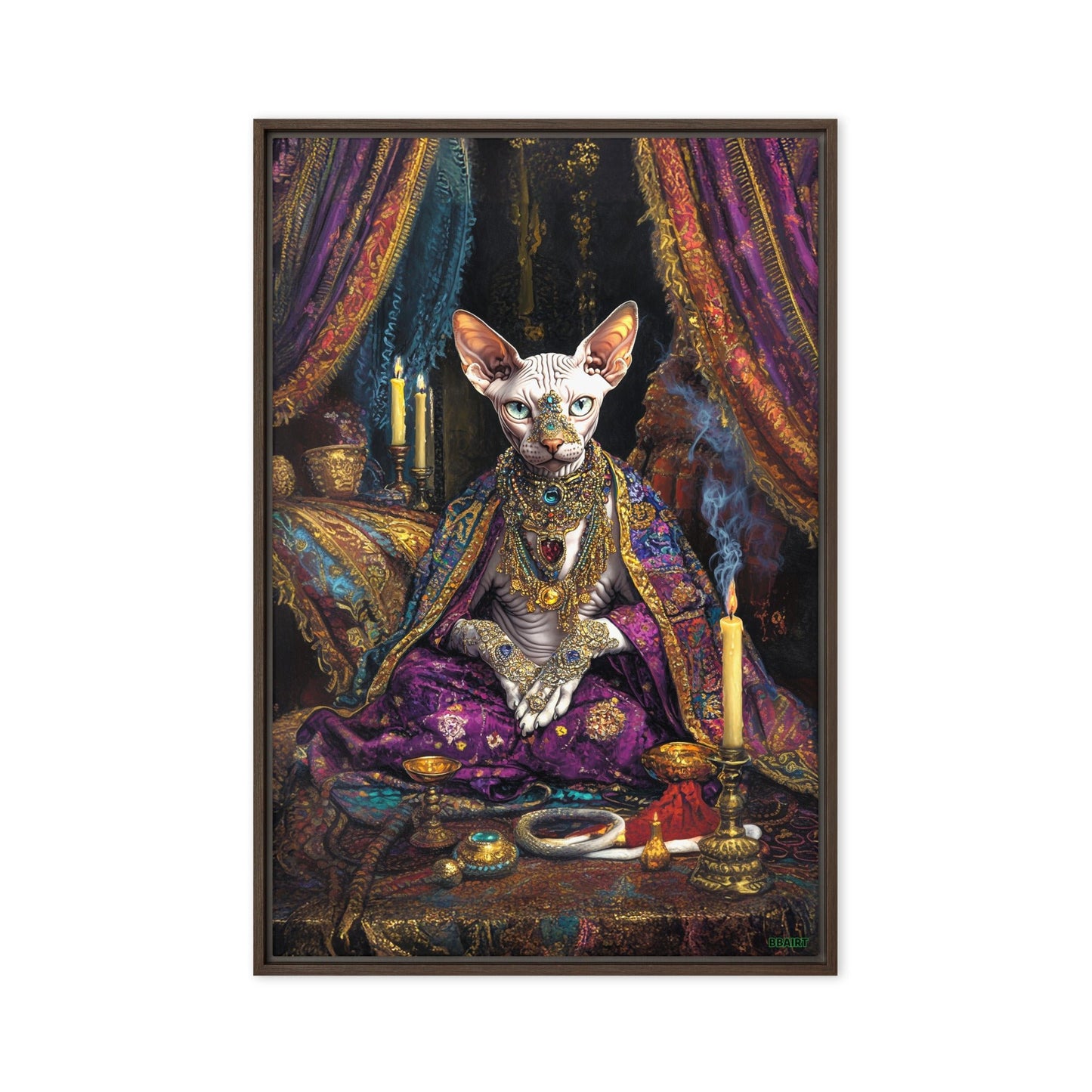 Her Majesty Sphinxara – Framed Canvas Print - BBairt