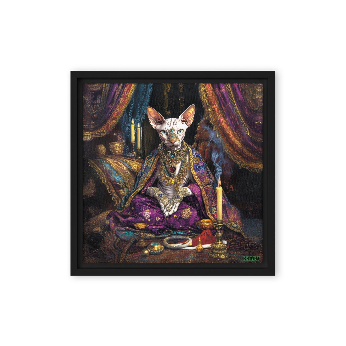 Her Majesty Sphinxara – Framed Canvas Print - BBairt