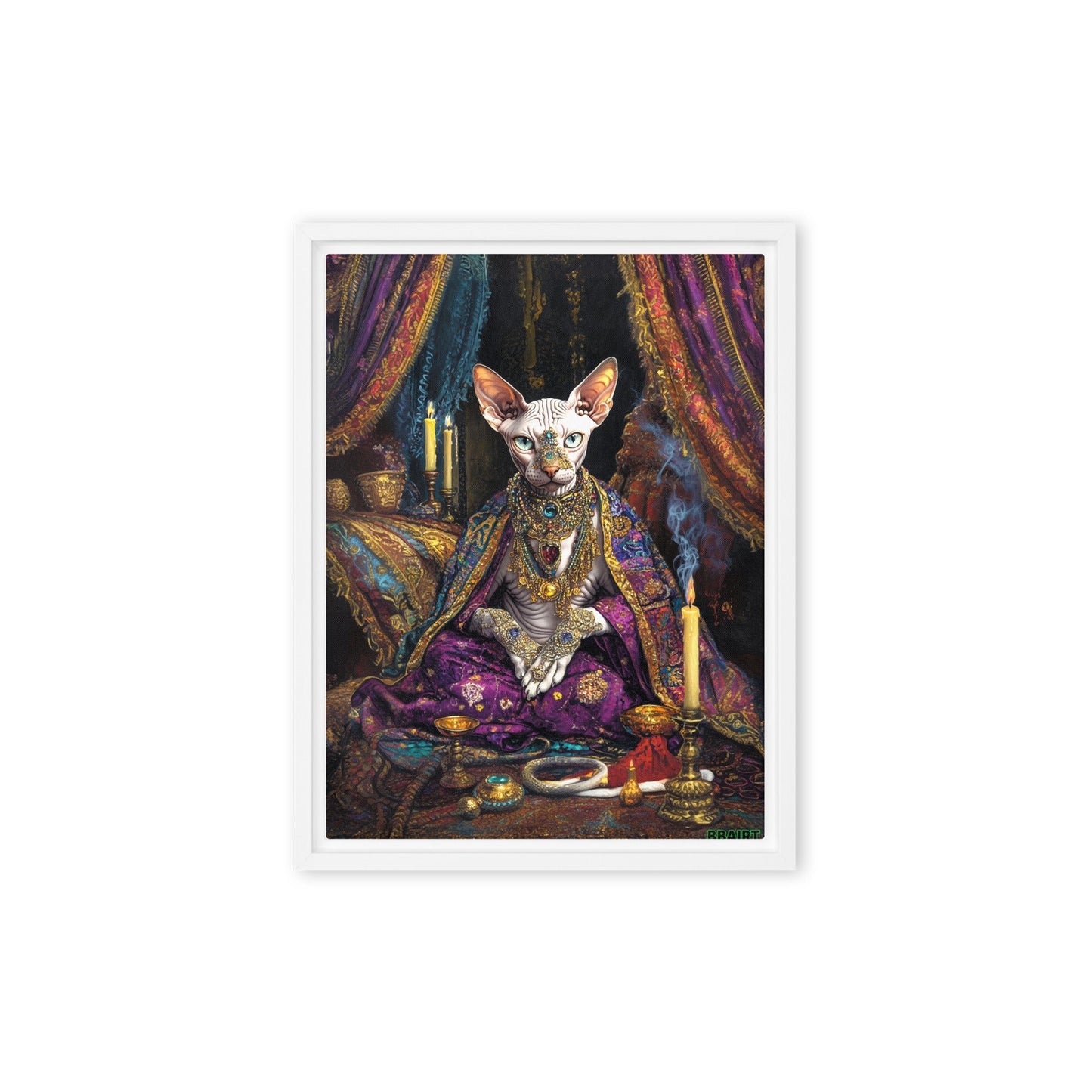 Her Majesty Sphinxara – Framed Canvas Print - BBairt