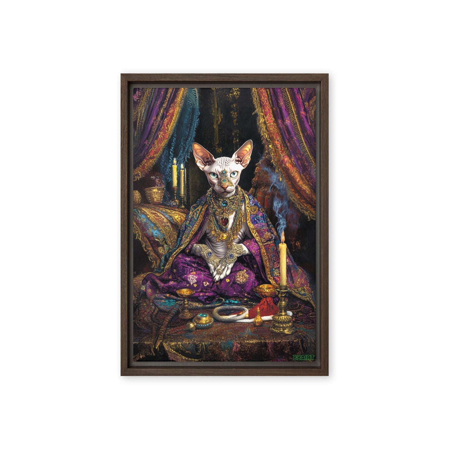 Her Majesty Sphinxara – Framed Canvas Print - BBairt