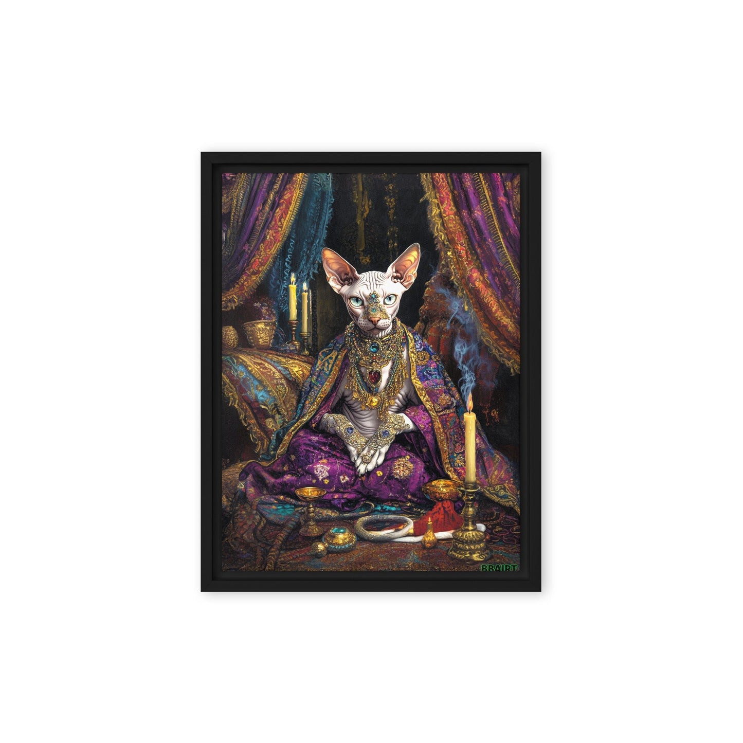 Her Majesty Sphinxara – Framed Canvas Print - BBairt