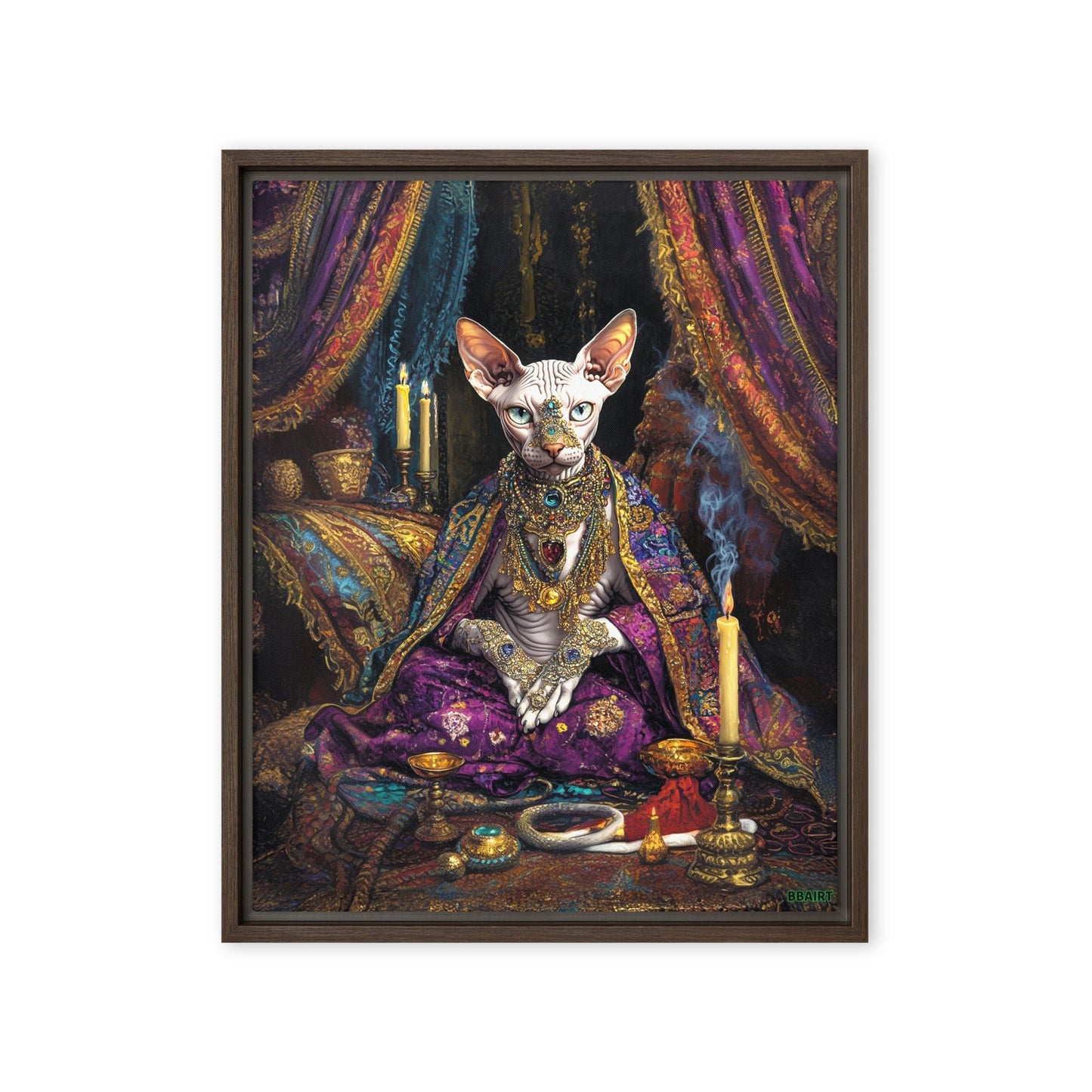 Her Majesty Sphinxara – Framed Canvas Print - BBairt