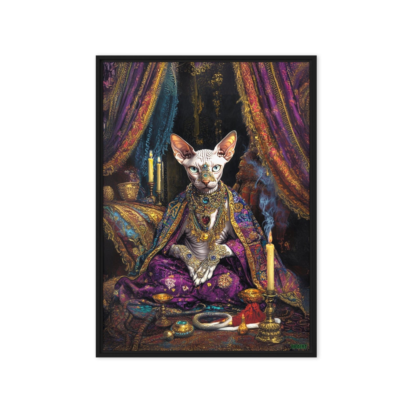 Her Majesty Sphinxara – Framed Canvas Print - BBairt