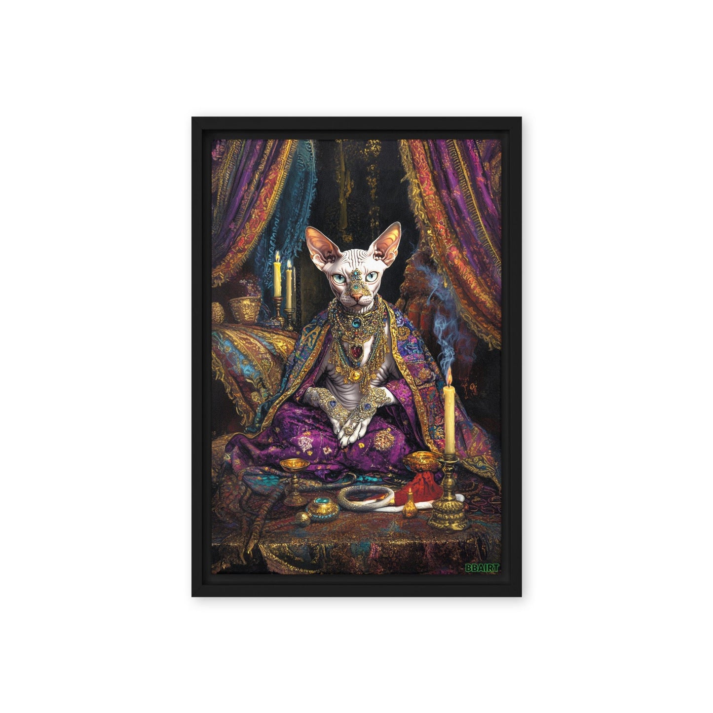 Her Majesty Sphinxara – Framed Canvas Print - BBairt