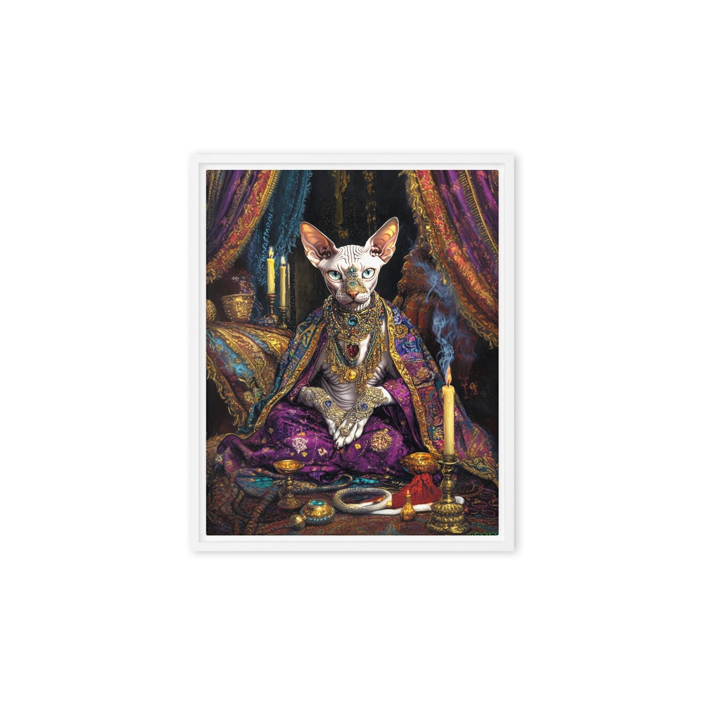 Her Majesty Sphinxara – Framed Canvas Print - BBairt