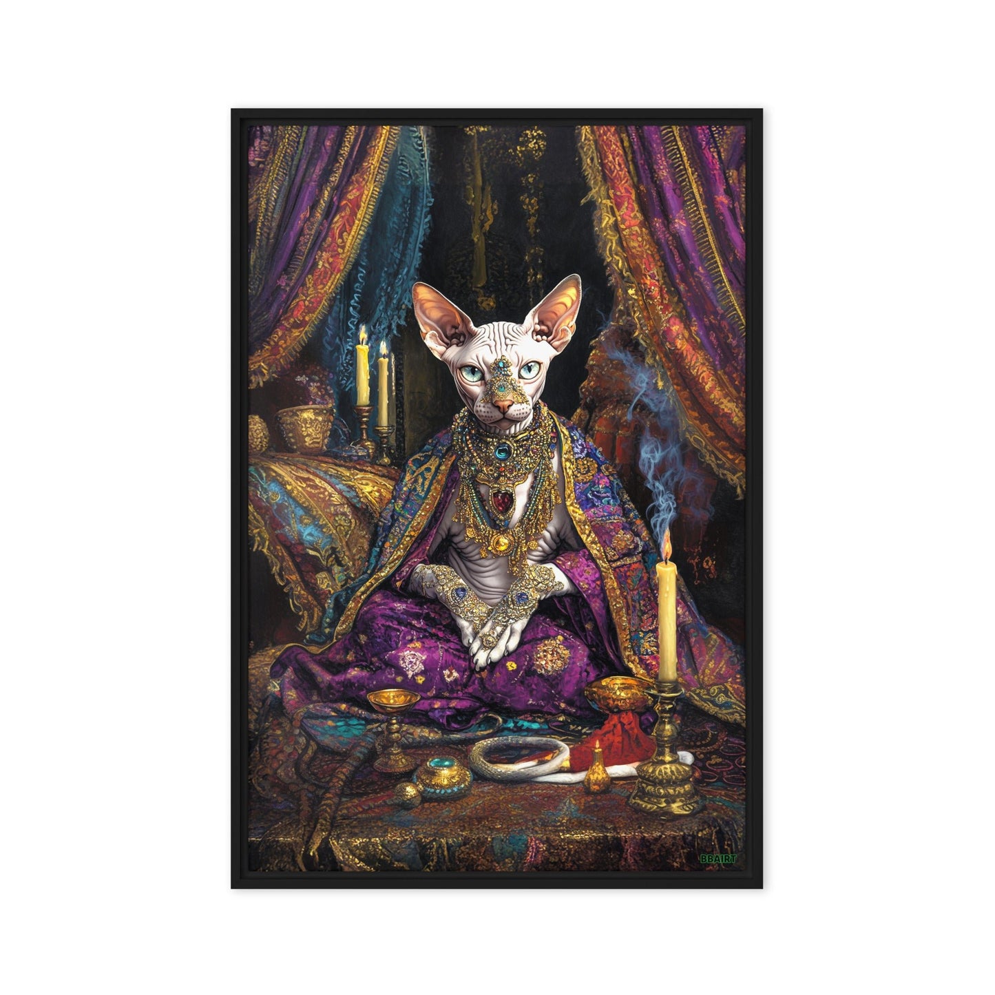 Her Majesty Sphinxara – Framed Canvas Print - BBairt