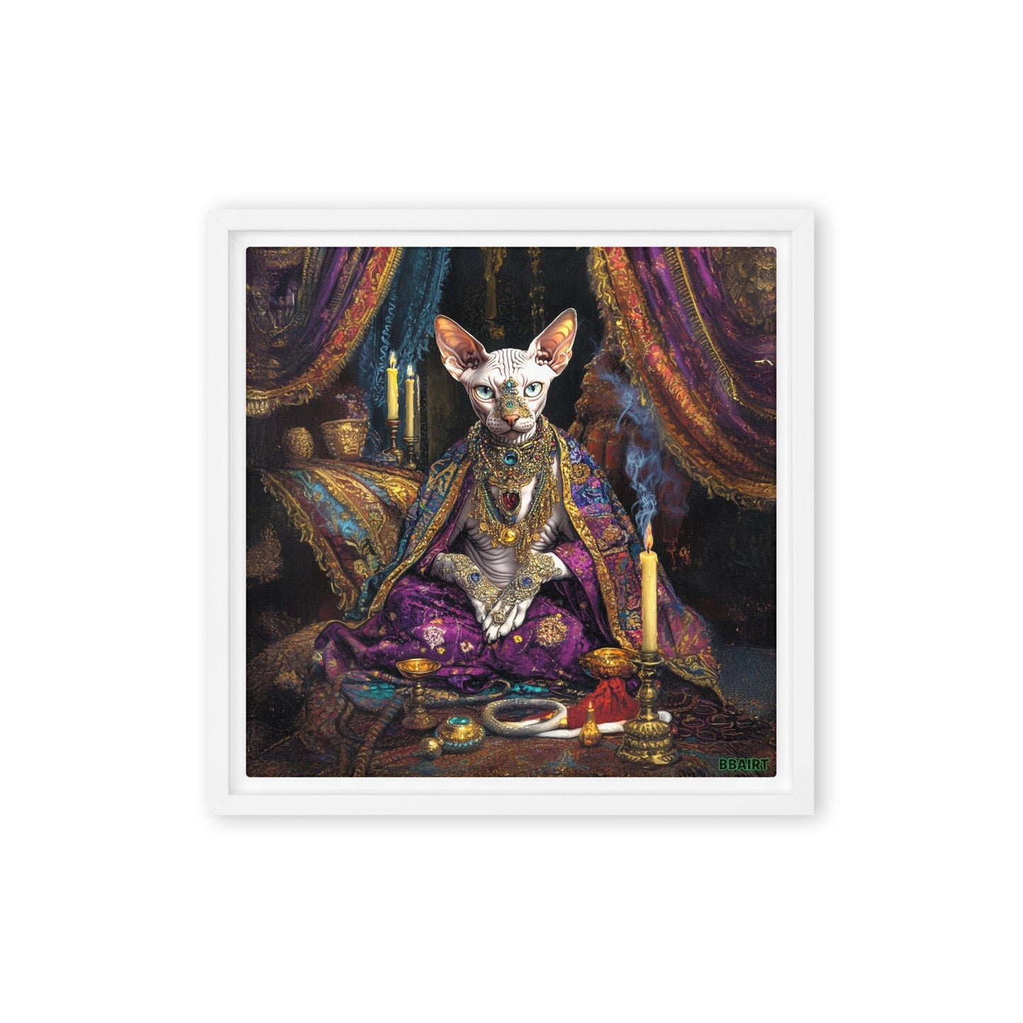 Her Majesty Sphinxara – Framed Canvas Print - BBairt