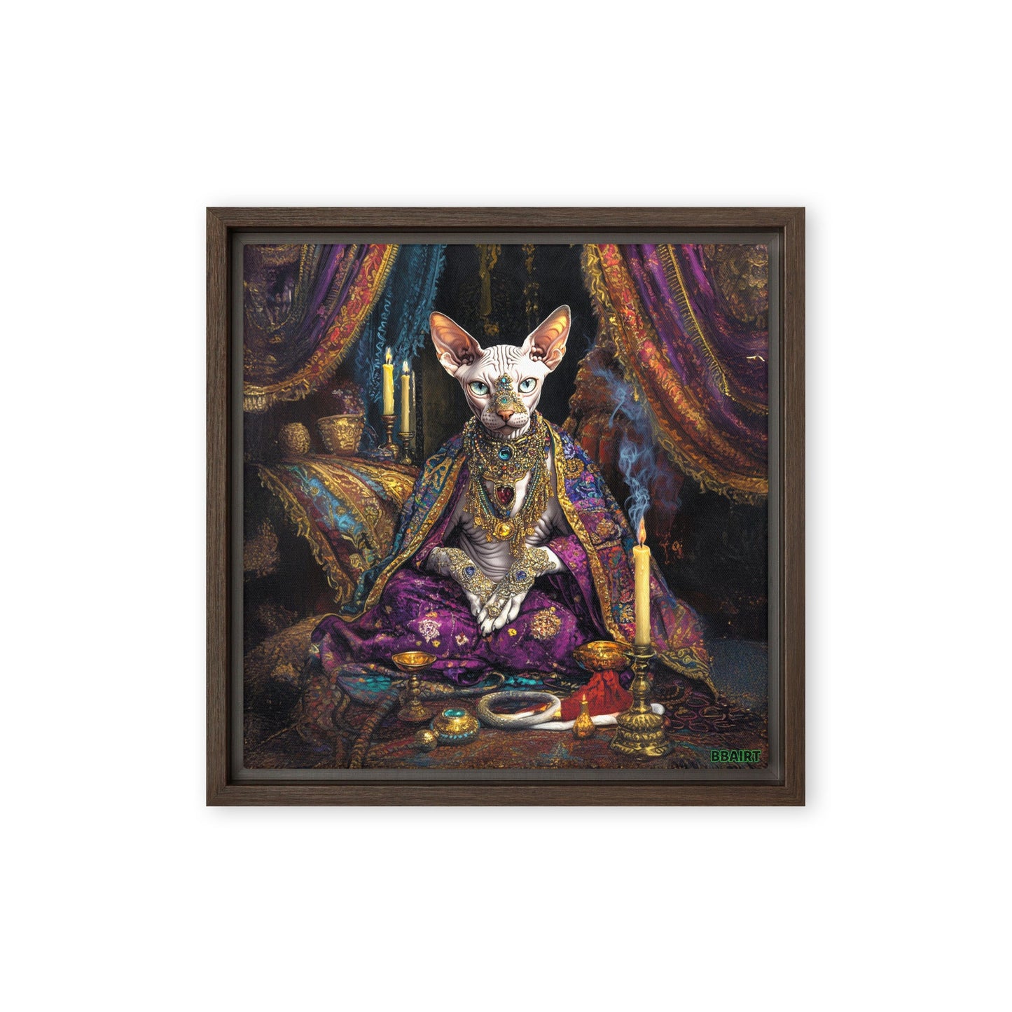 Her Majesty Sphinxara – Framed Canvas Print - BBairt