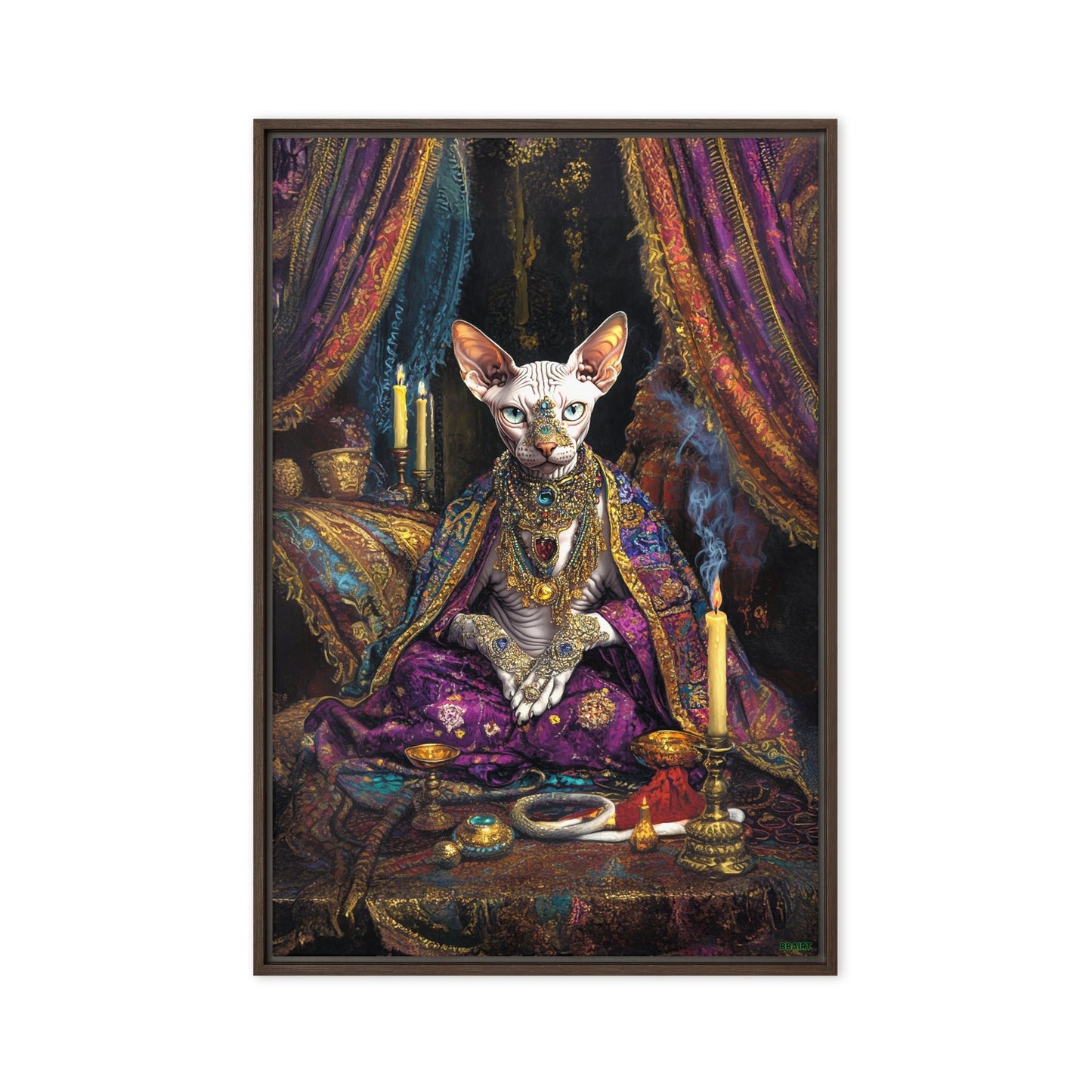 Her Majesty Sphinxara – Framed Canvas Print - BBairt