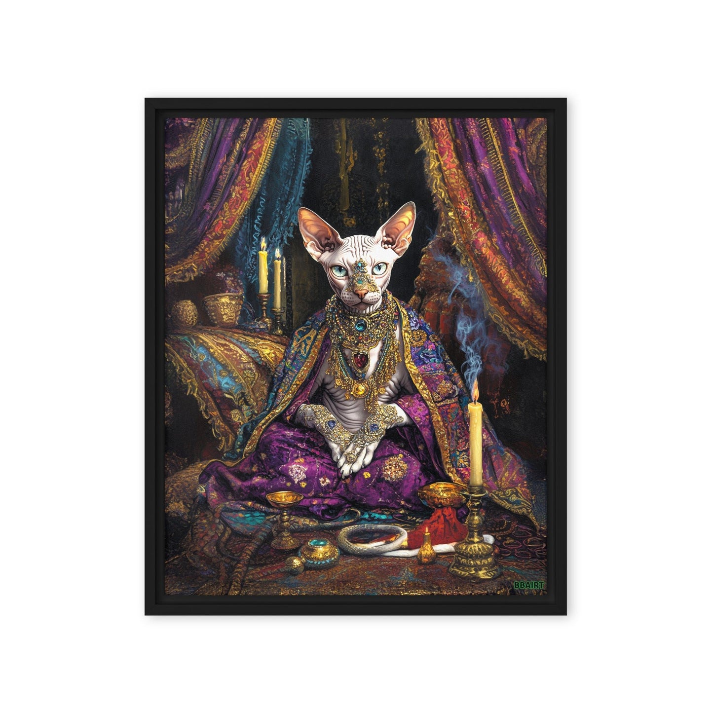 Her Majesty Sphinxara – Framed Canvas Print - BBairt