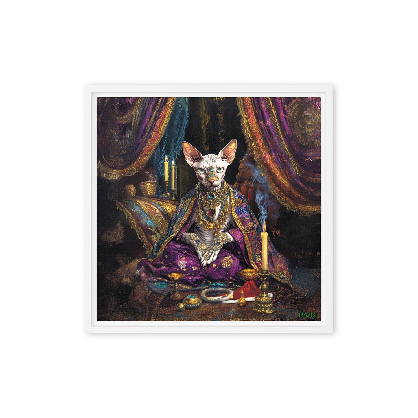 Her Majesty Sphinxara – Framed Canvas Print - BBairt