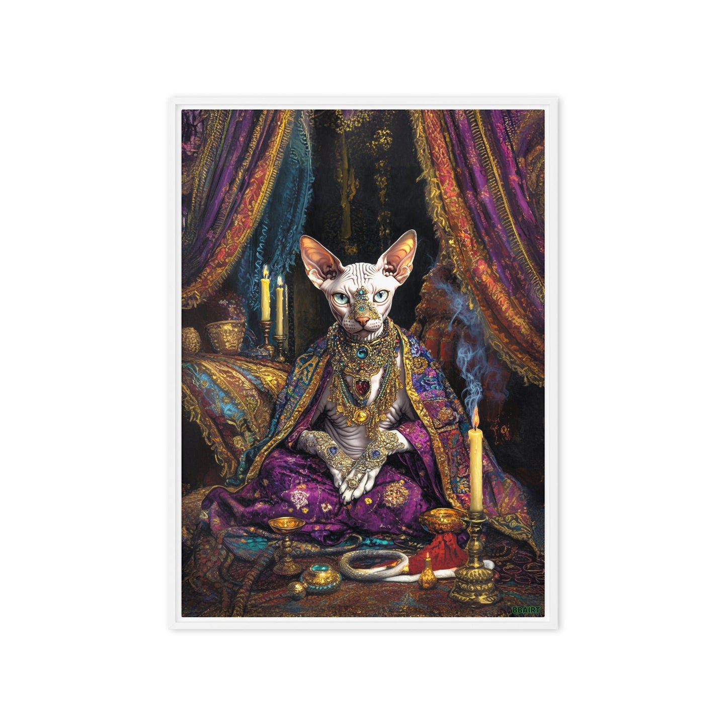 Her Majesty Sphinxara – Framed Canvas Print - BBairt
