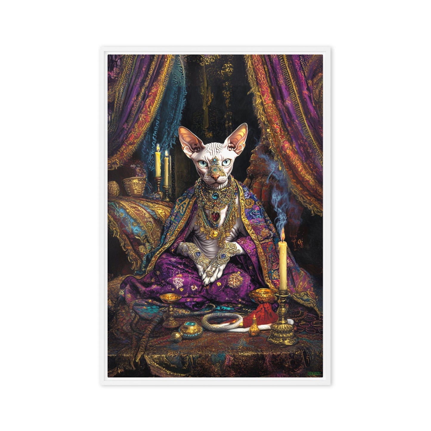 Her Majesty Sphinxara – Framed Canvas Print - BBairt