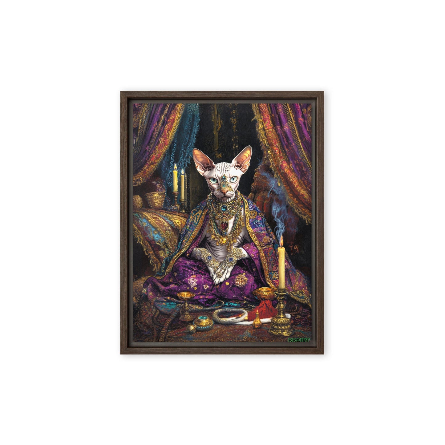 Her Majesty Sphinxara – Framed Canvas Print - BBairt