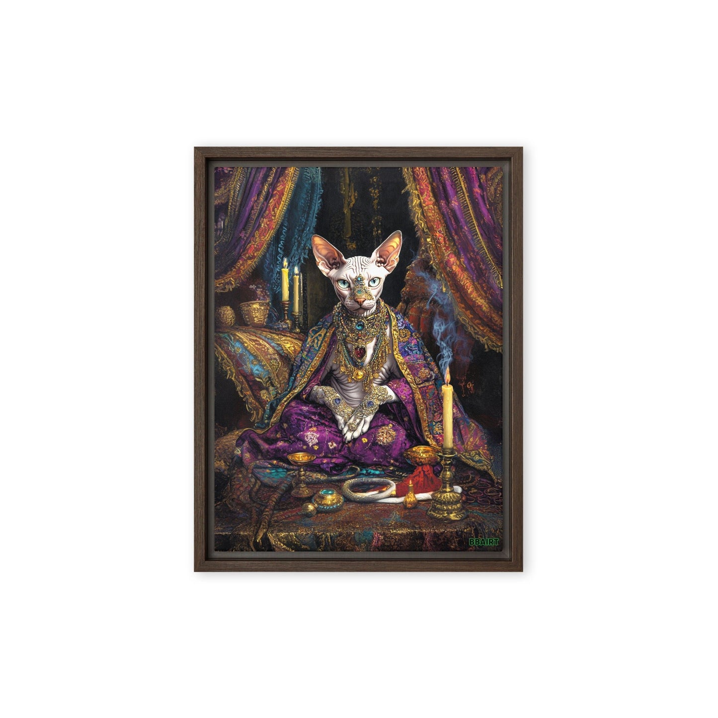Her Majesty Sphinxara – Framed Canvas Print - BBairt