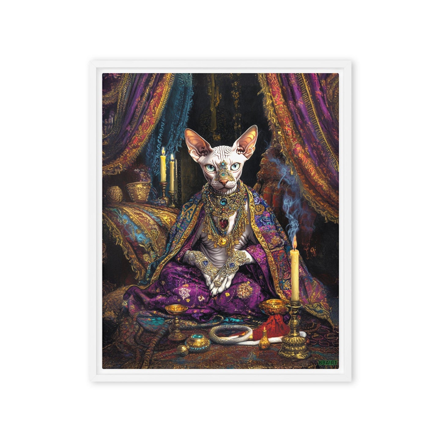 Her Majesty Sphinxara – Framed Canvas Print - BBairt