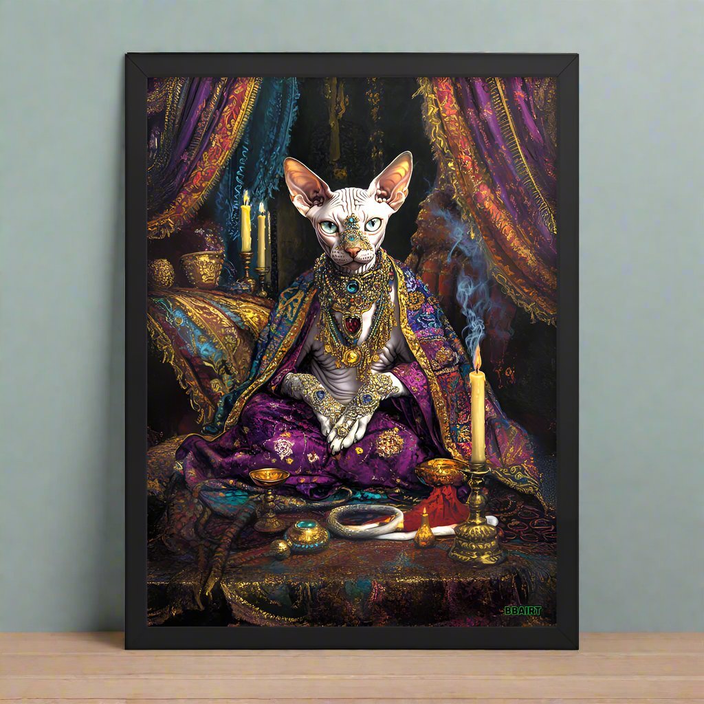 Her Majesty Sphinxara – Framed Photo Paper Poster - BBairt