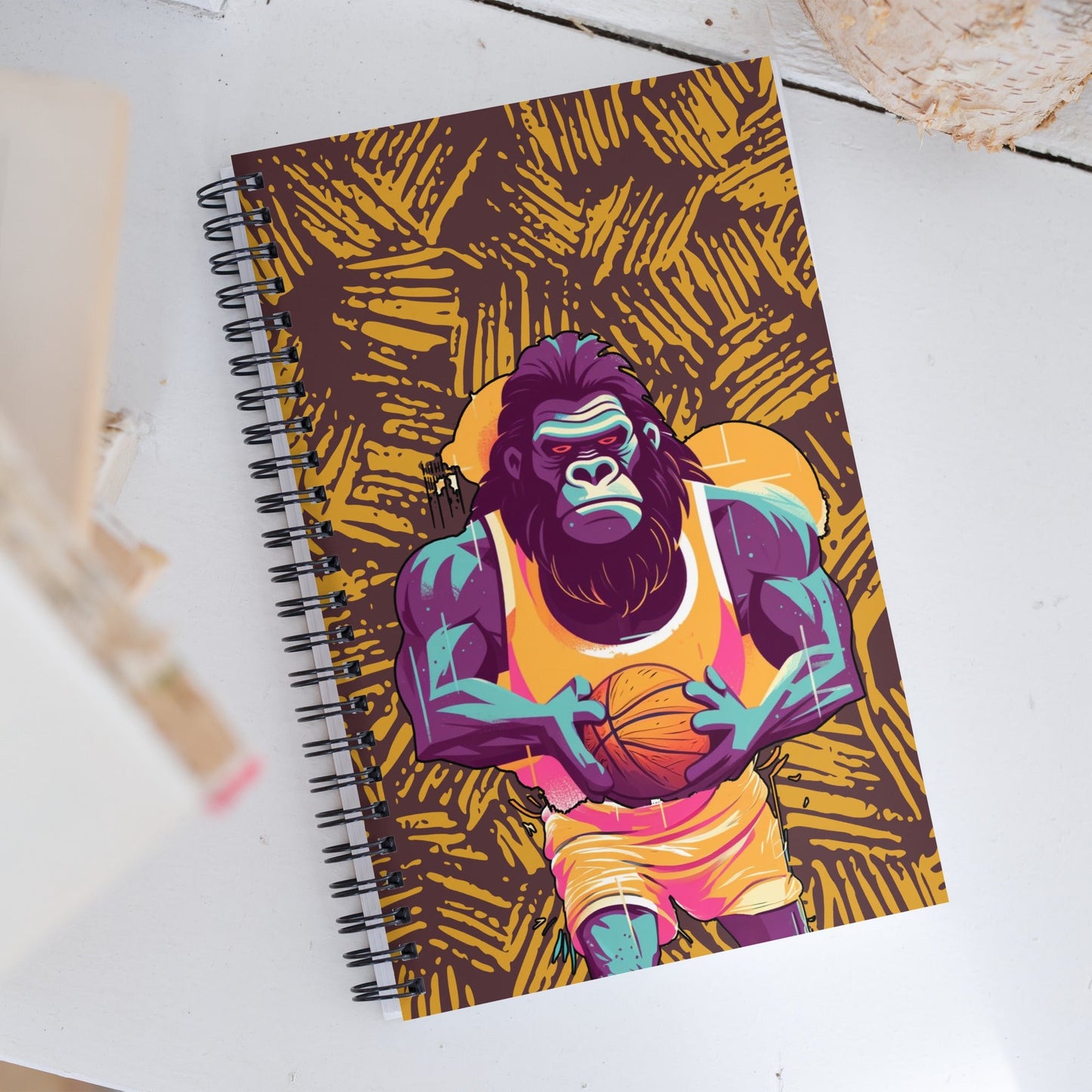 Hoops Hominid - Spiral notebook - BBairt