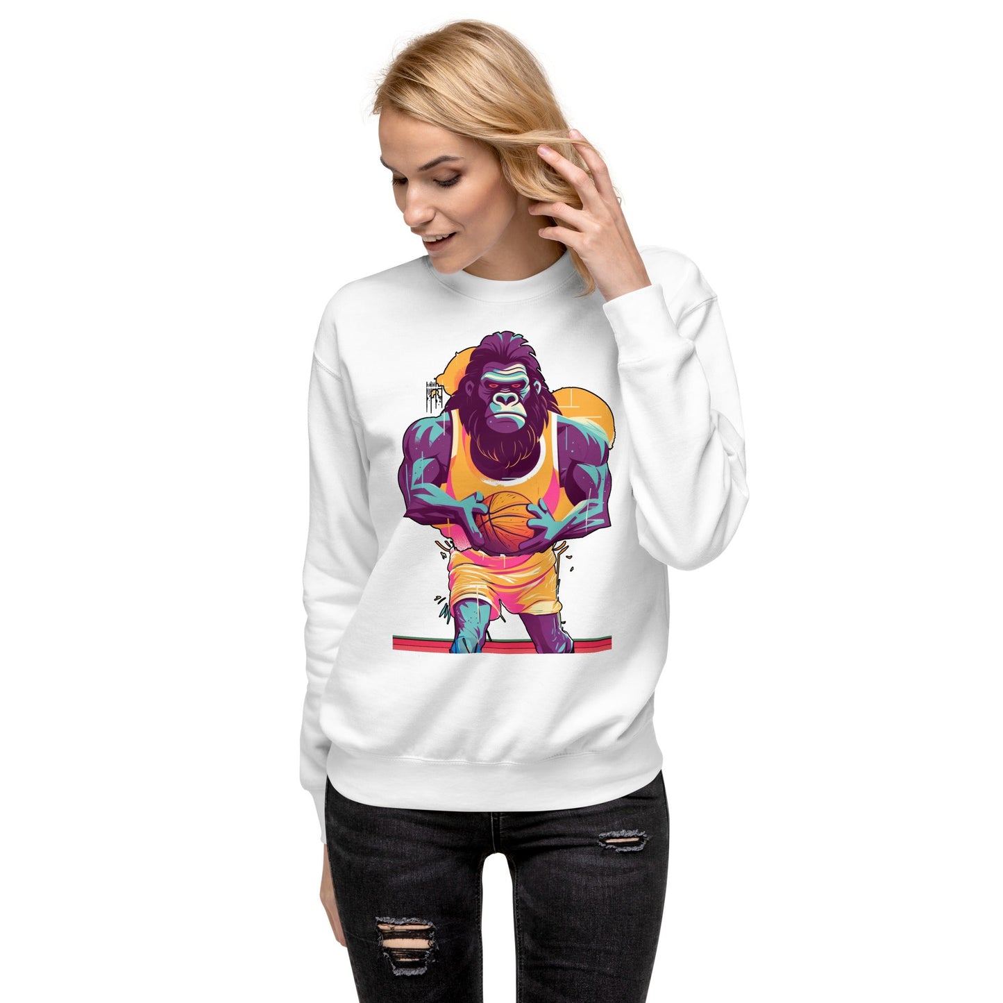 Hoops Hominid - Unisex Premium Sweatshirt - BBairt