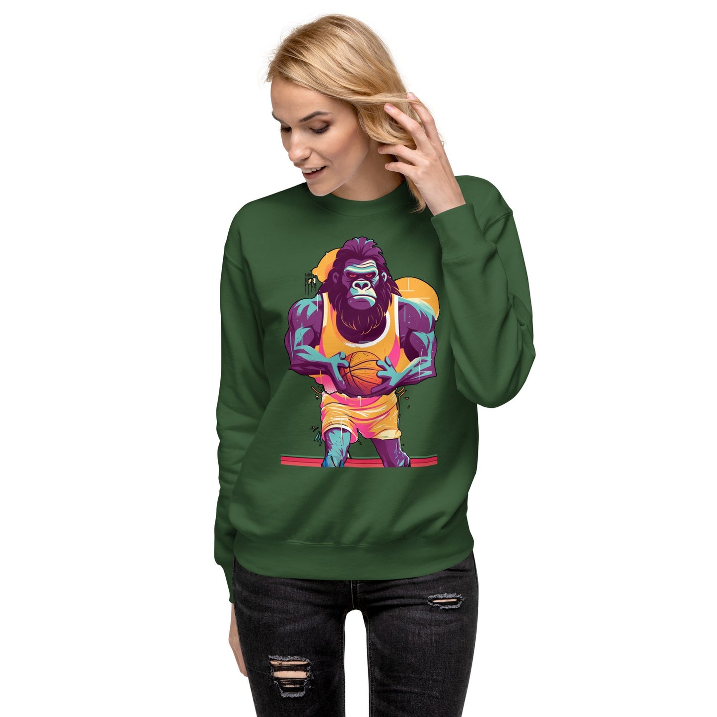 Hoops Hominid - Unisex Premium Sweatshirt - BBairt