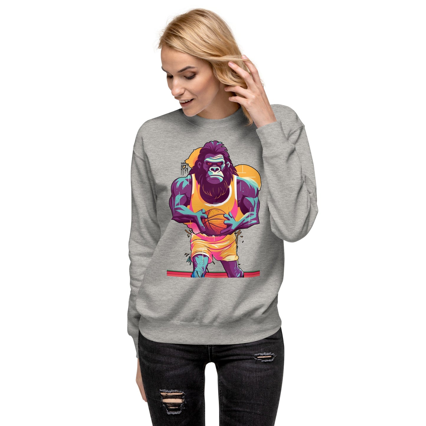 Hoops Hominid - Unisex Premium Sweatshirt - BBairt