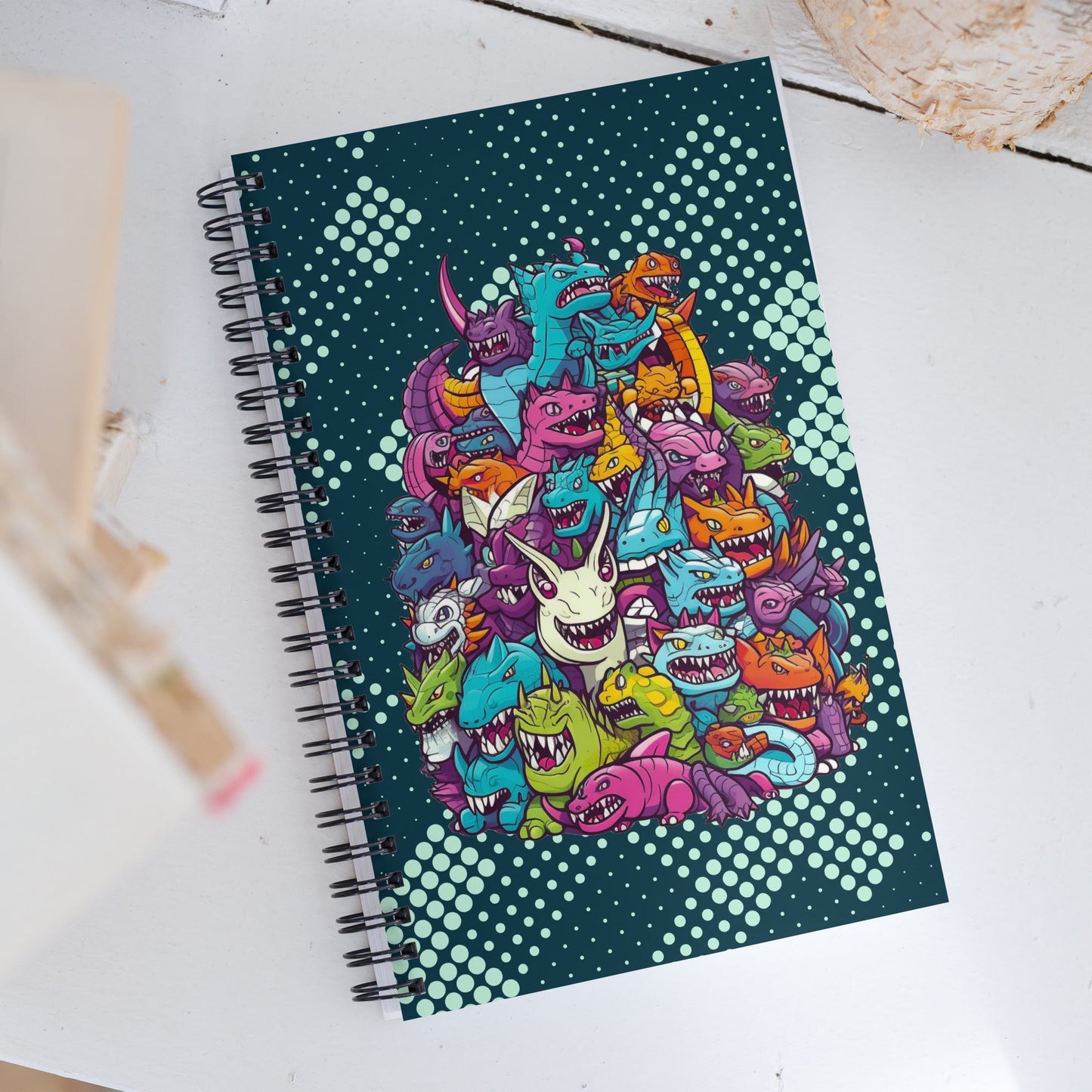 Kaiju Mountain - Spiral notebook - BBairt