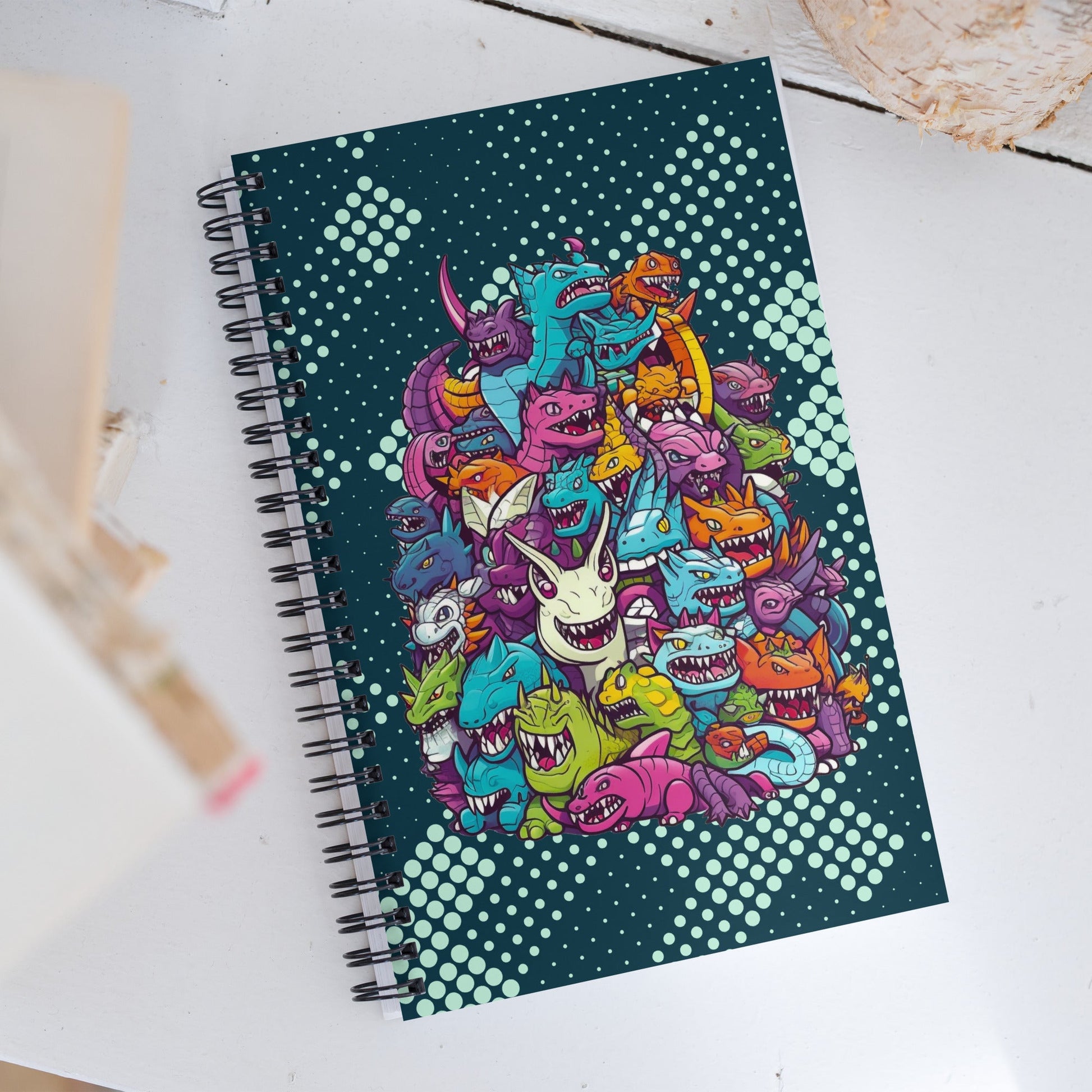Kaiju Mountain - Spiral notebook - BBairt