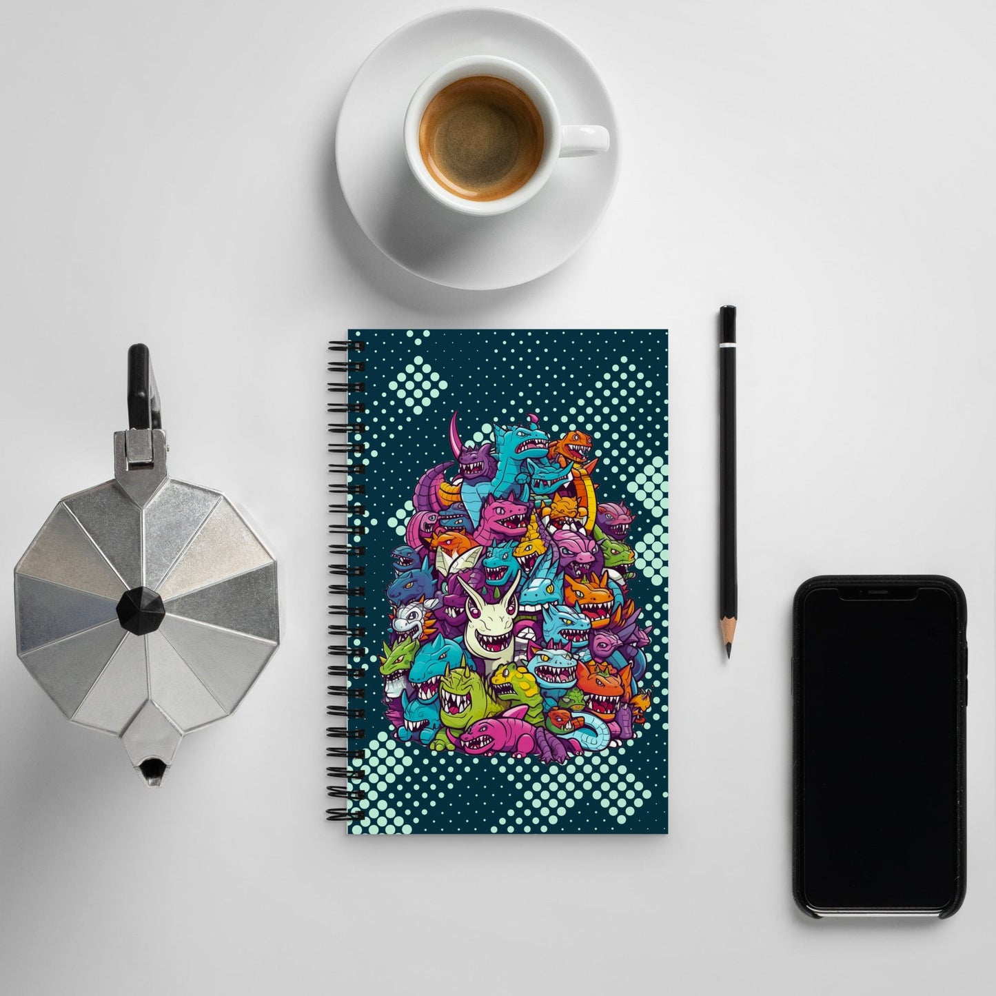 Kaiju Mountain - Spiral notebook - BBairt
