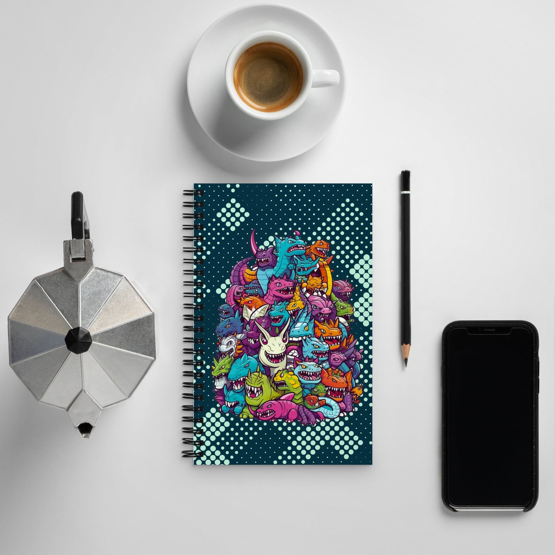 Kaiju Mountain - Spiral notebook - BBairt