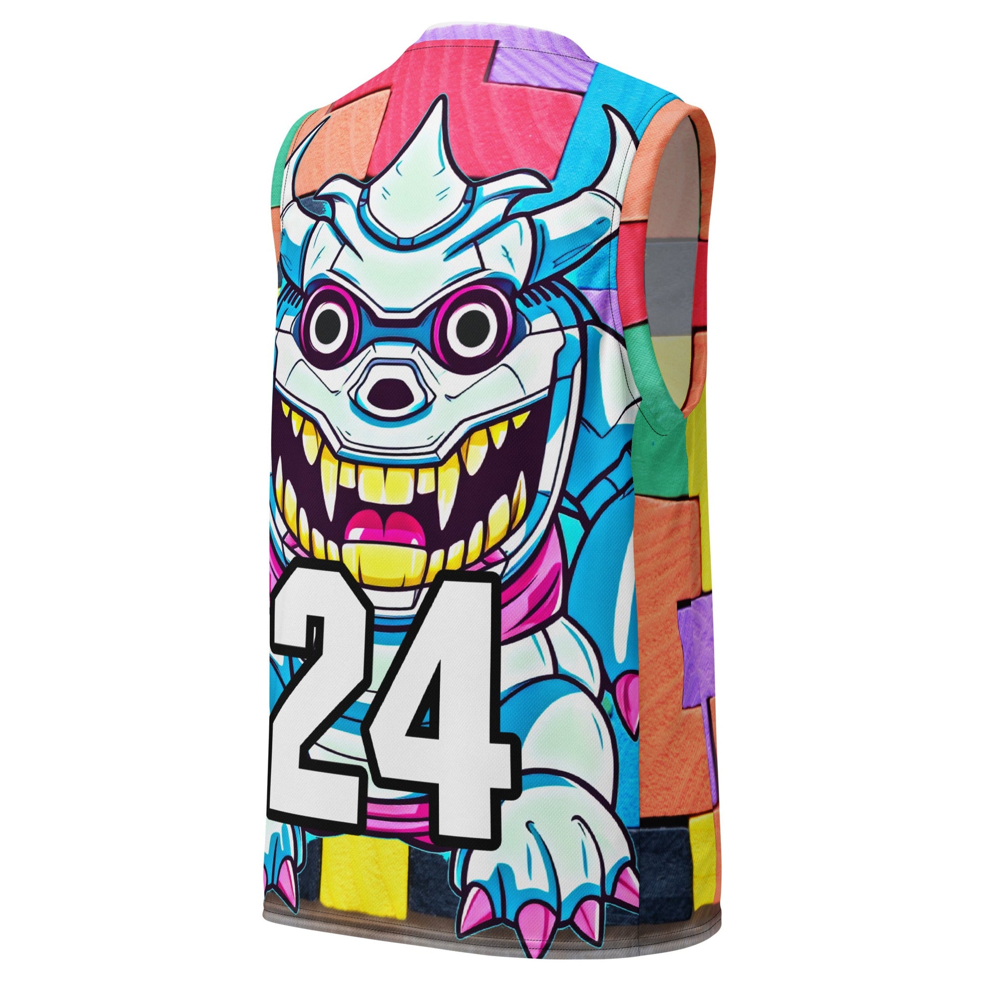 Kind Claw - Recycled unisex basketball jersey - Block Fusion Colorway - BBairt