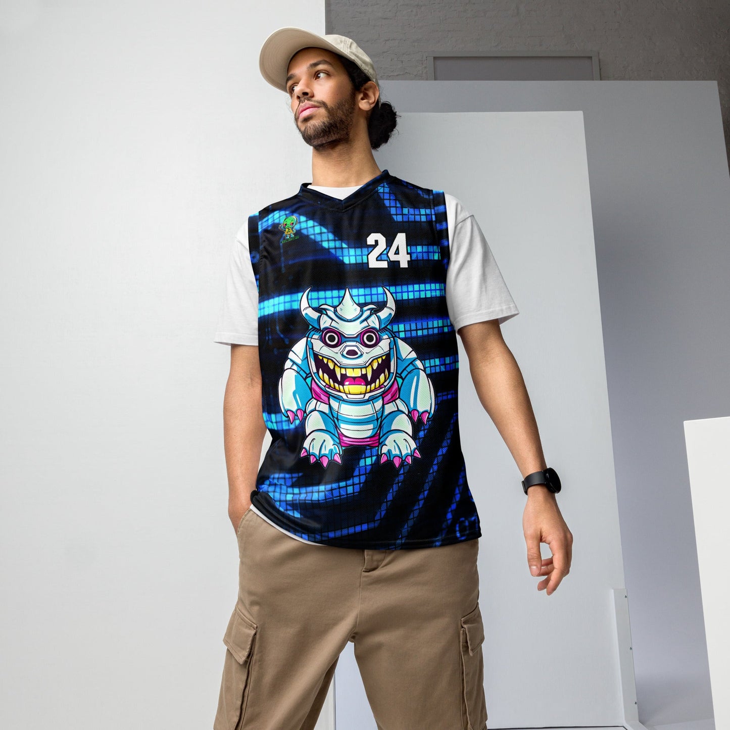 Kind Claw - Recycled unisex basketball jersey - Digital Pulse Colorway - BBairt