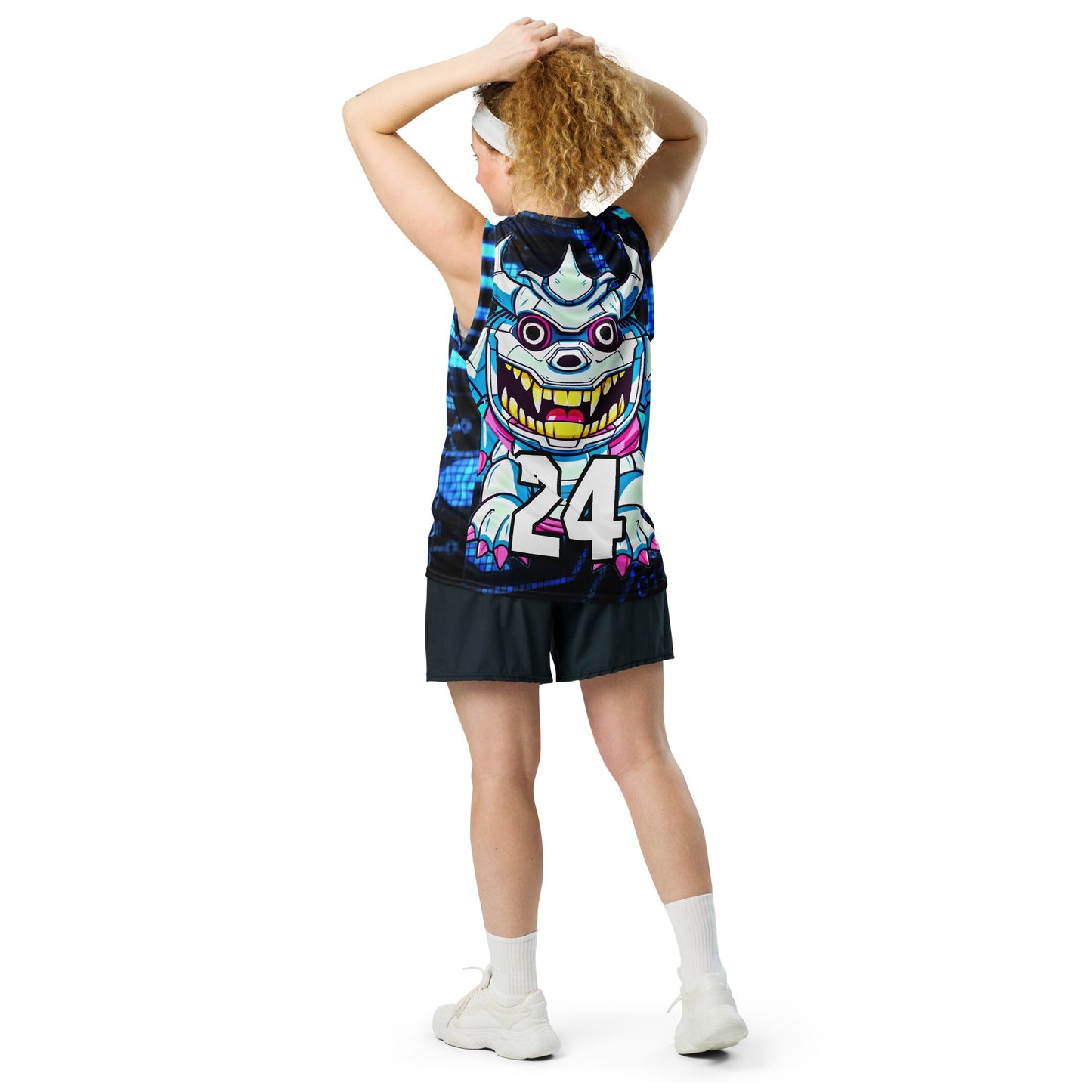 Kind Claw - Recycled unisex basketball jersey - Digital Pulse Colorway - BBairt