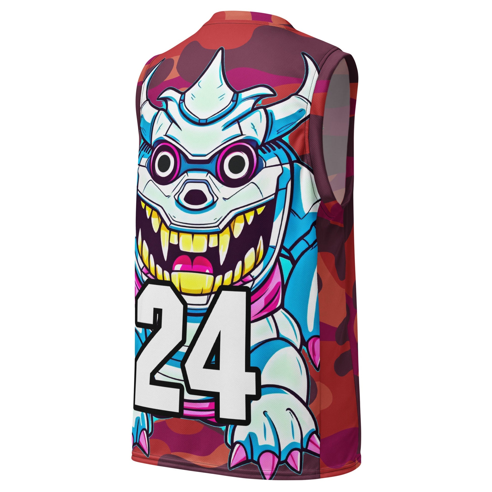 Kind Claw - Recycled unisex basketball jersey - Inferno Camo Colorway - BBairt