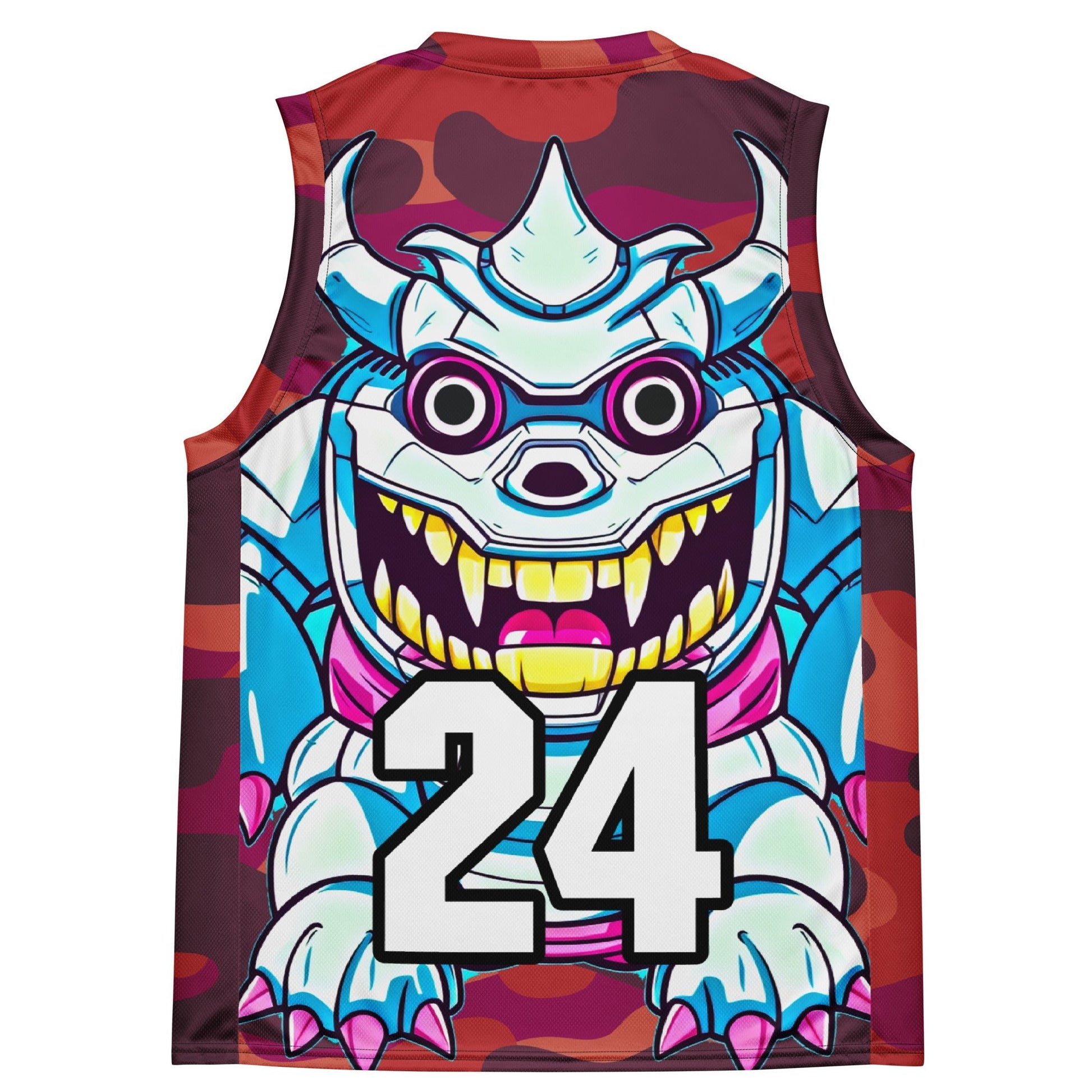 Kind Claw - Recycled unisex basketball jersey - Inferno Camo Colorway - BBairt