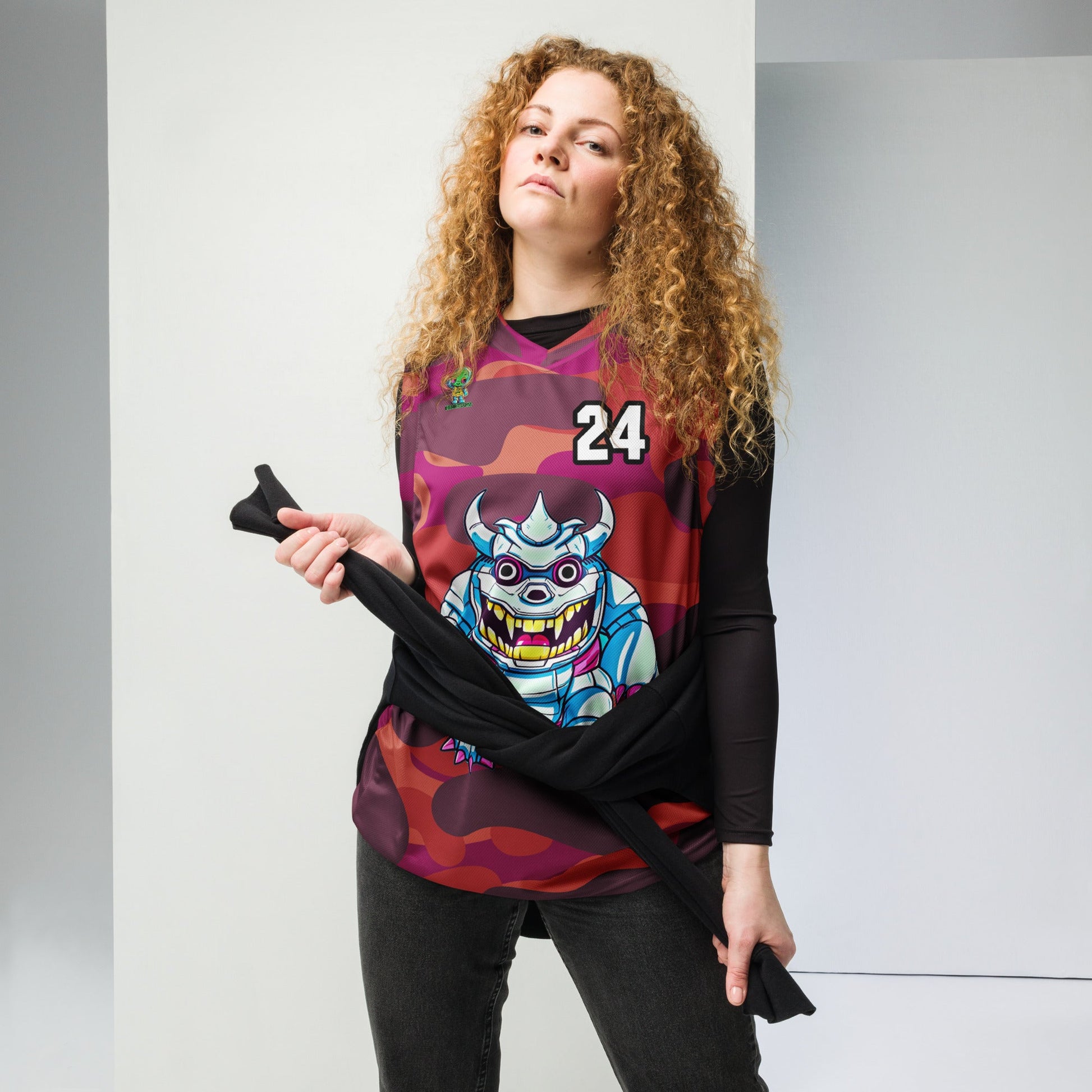 Kind Claw - Recycled unisex basketball jersey - Inferno Camo Colorway - BBairt
