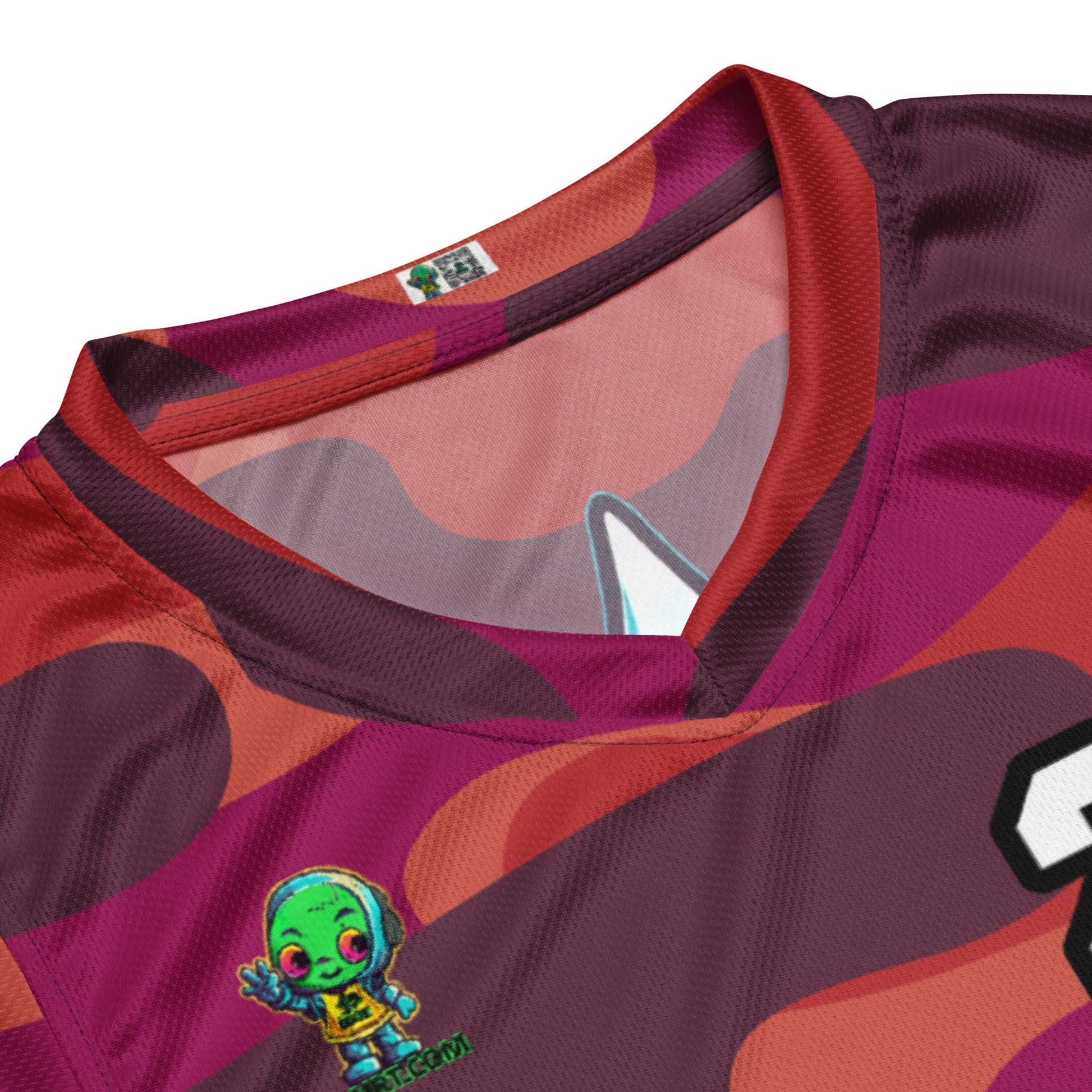 Kind Claw - Recycled unisex basketball jersey - Inferno Camo Colorway - BBairt
