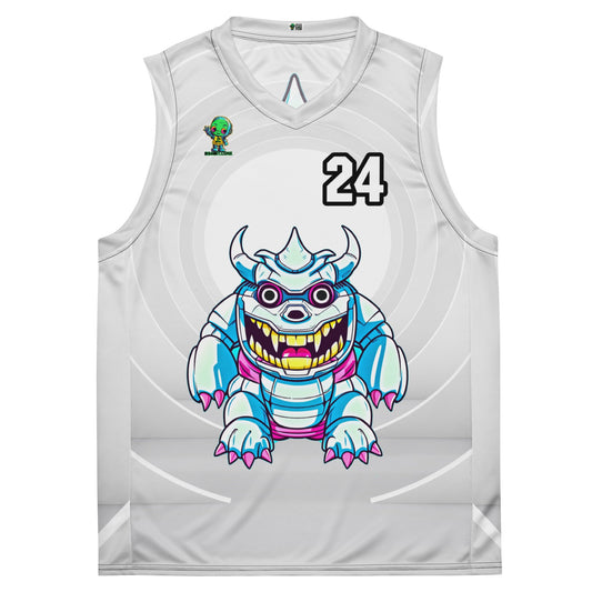 Kind Claw - Recycled unisex basketball jersey - Ivory Vortex Colorway - BBairt