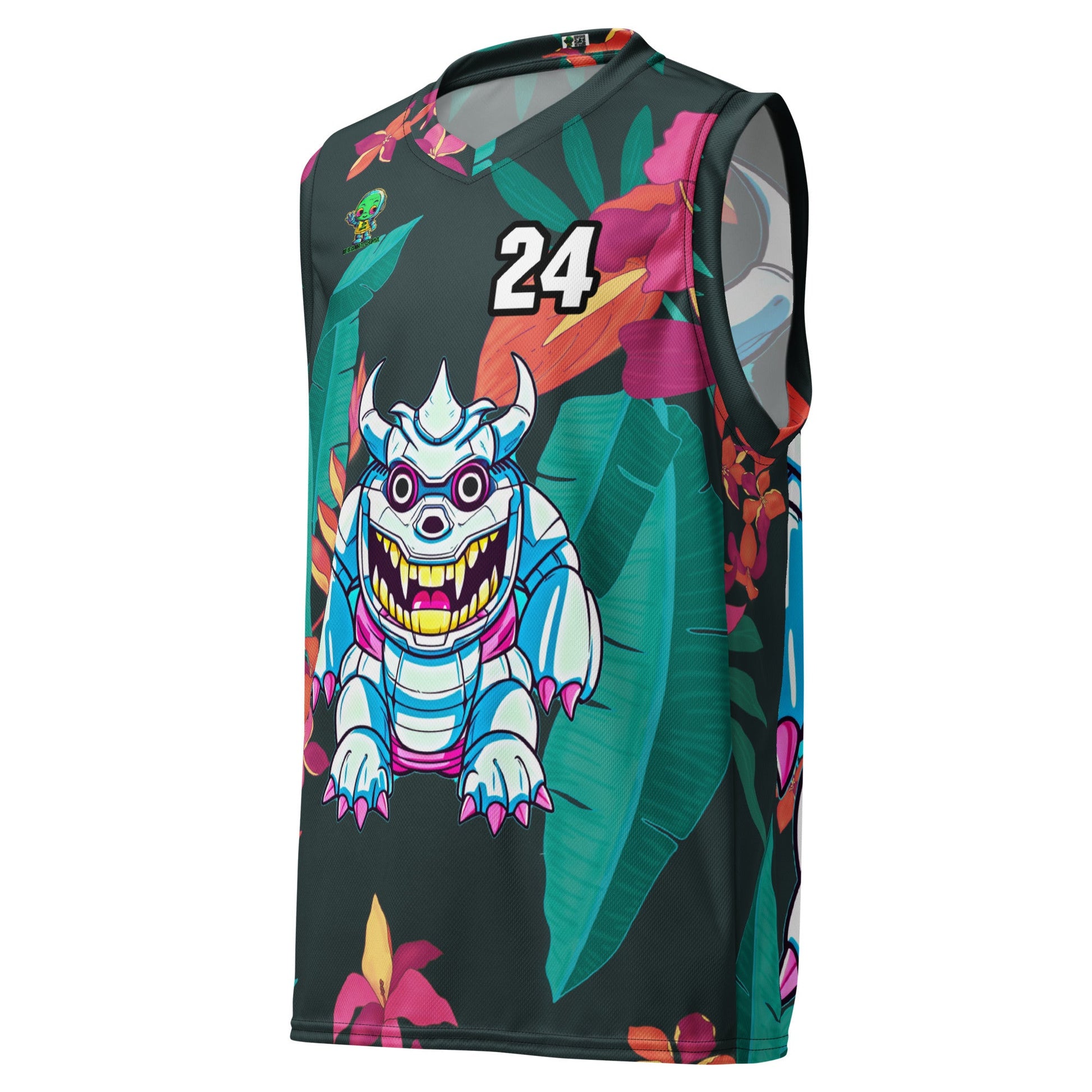 Kind Claw - Recycled unisex basketball jersey - Midnight Jungle Colorway - BBairt