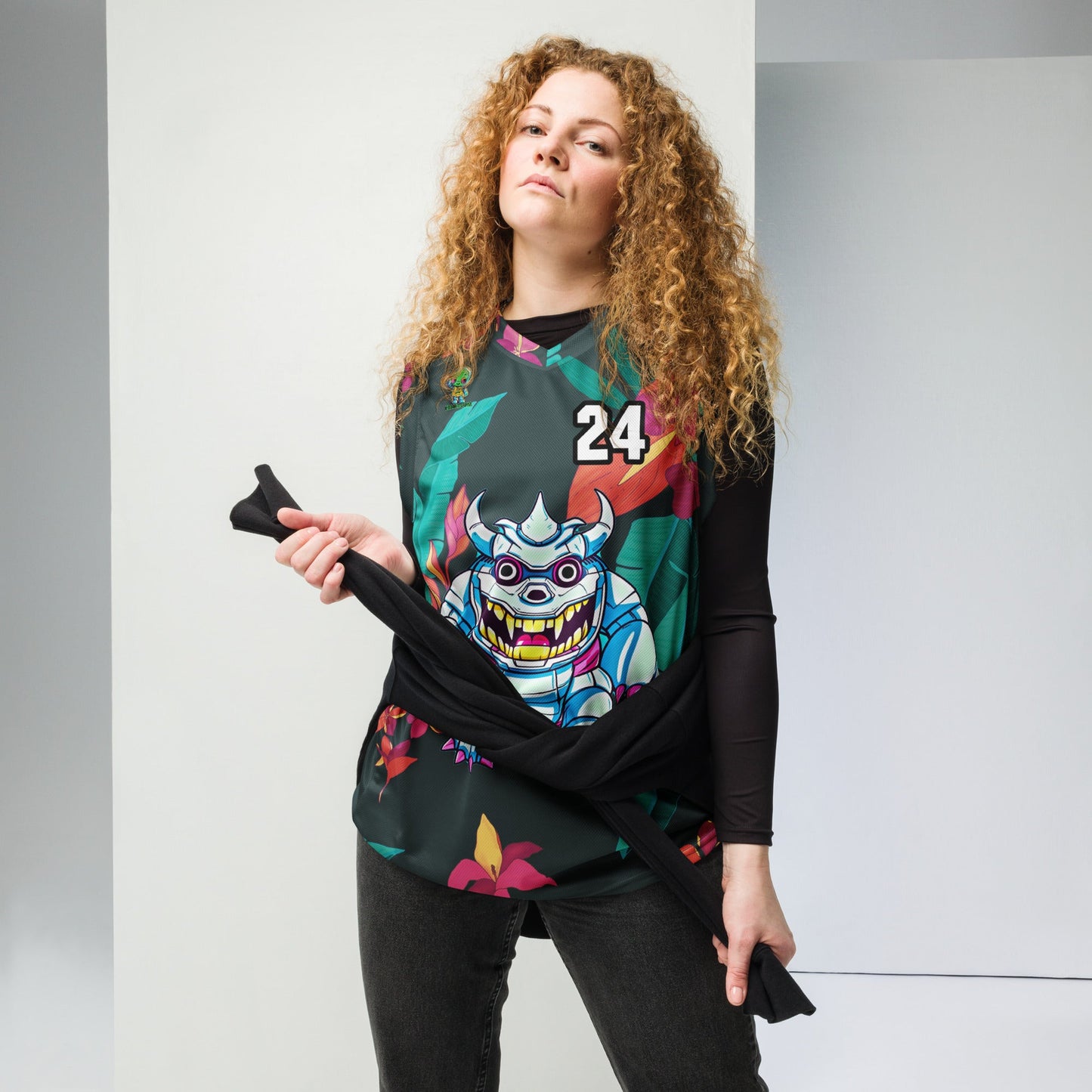 Kind Claw - Recycled unisex basketball jersey - Midnight Jungle Colorway - BBairt